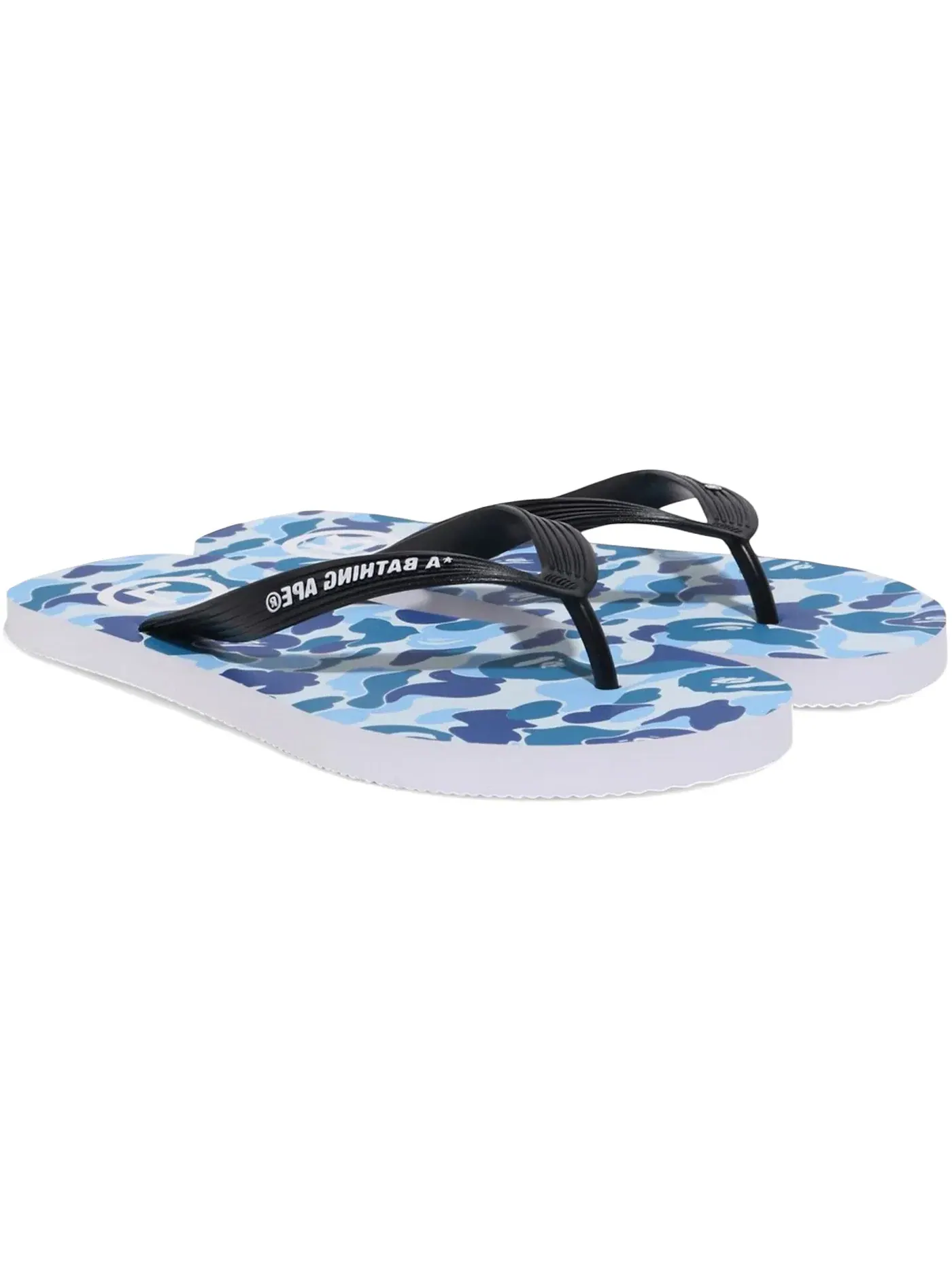Мужские сандалии с принтом BAPE ABC Camo Beach Sandals BAPE — изображение 1 из 1, синий