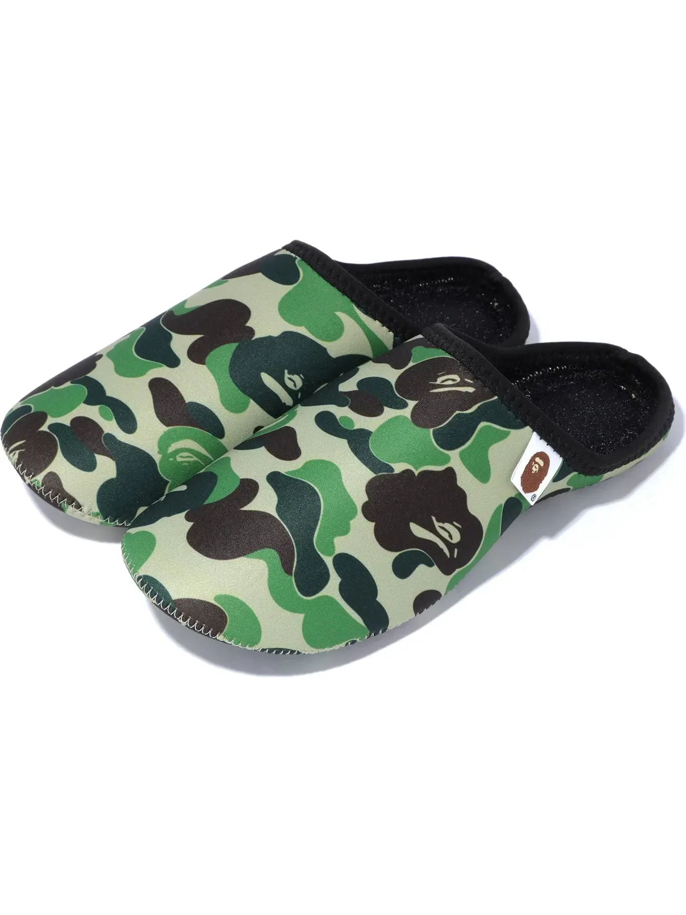 Мужские тапочки-слайды с сумкой BAPE Set — изображение 2 из 2, зеленый
