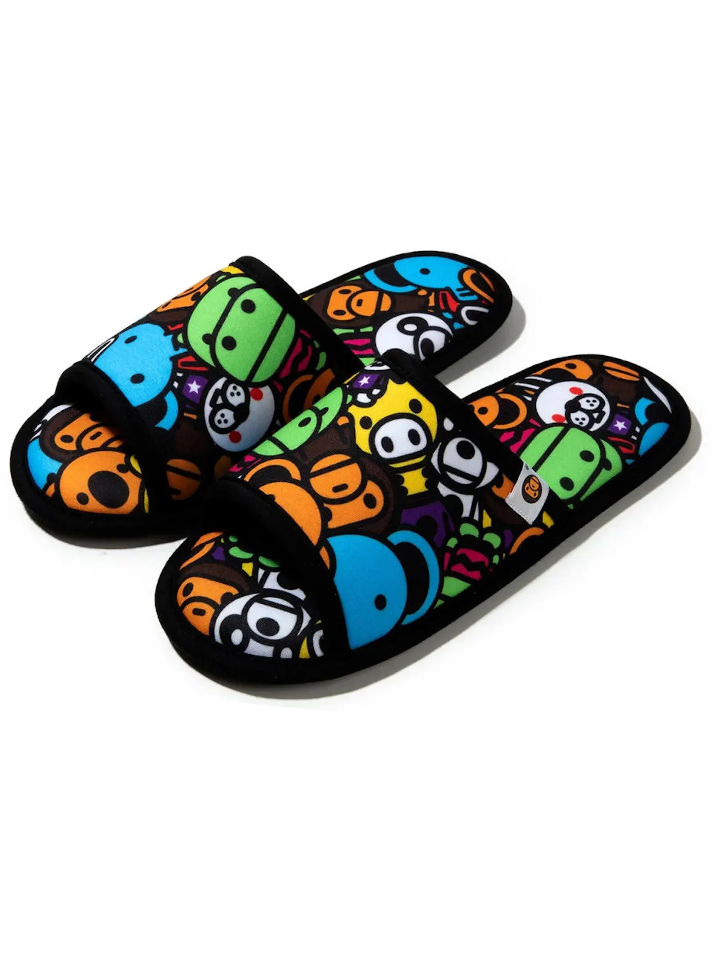 Детские тапки с принтом BAPE Baby Milo Slipper BAPE — изображение 2 из 2, черный мульти