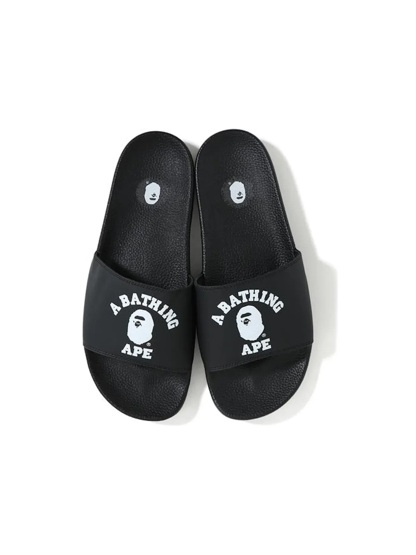 Мужские шлепанцы с логотипом BAPE A Bathing Ape BAPE Slide SS19 — изображение 1 из 1, черный/белый