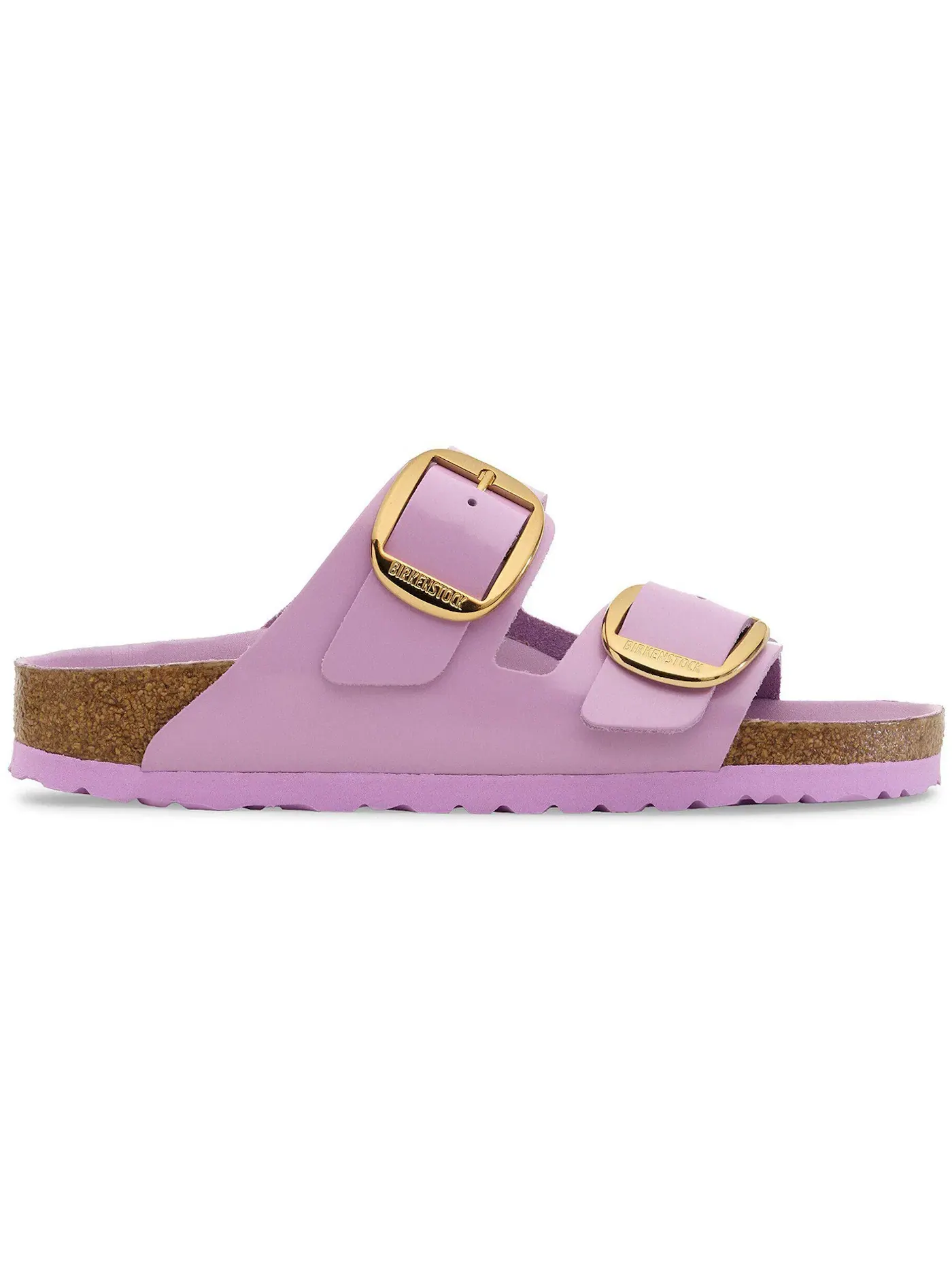 Мужские сандалии с пряжкой Birkenstock Arizona Big Buckle Natural Leather Patent, High Shine Crocus — изображение 1 из 1