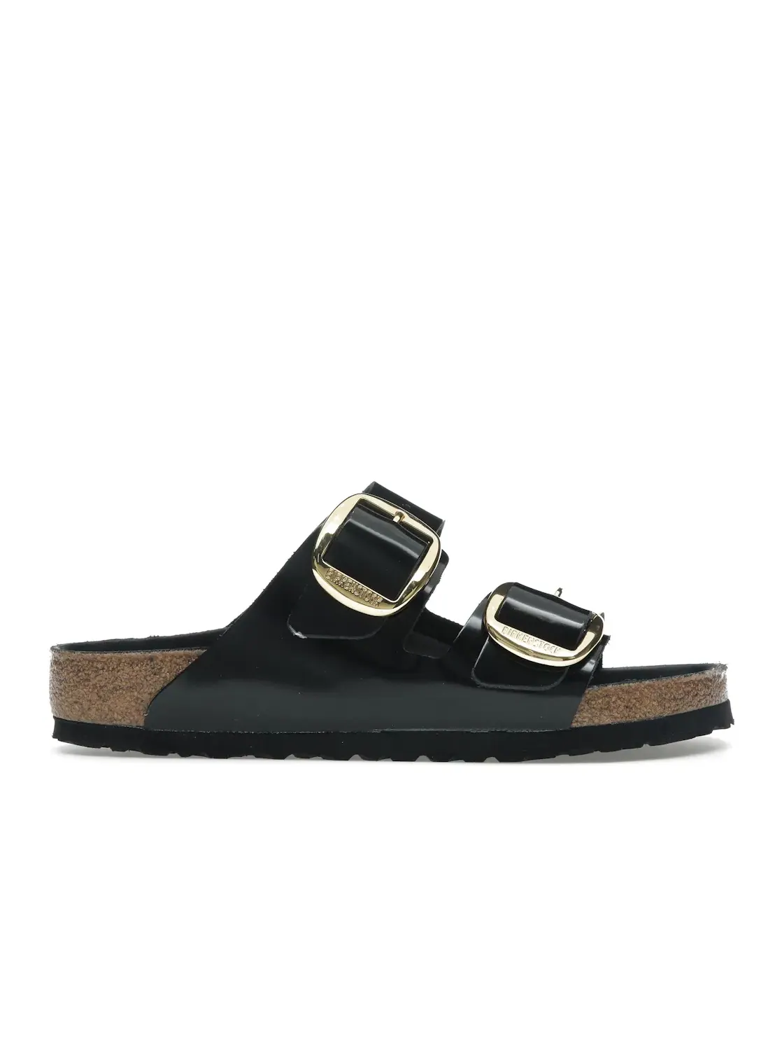 Женские сандалии с большой пряжкой Birkenstock Arizona Big Buckle — изображение 1 из 4, черный/золотистый