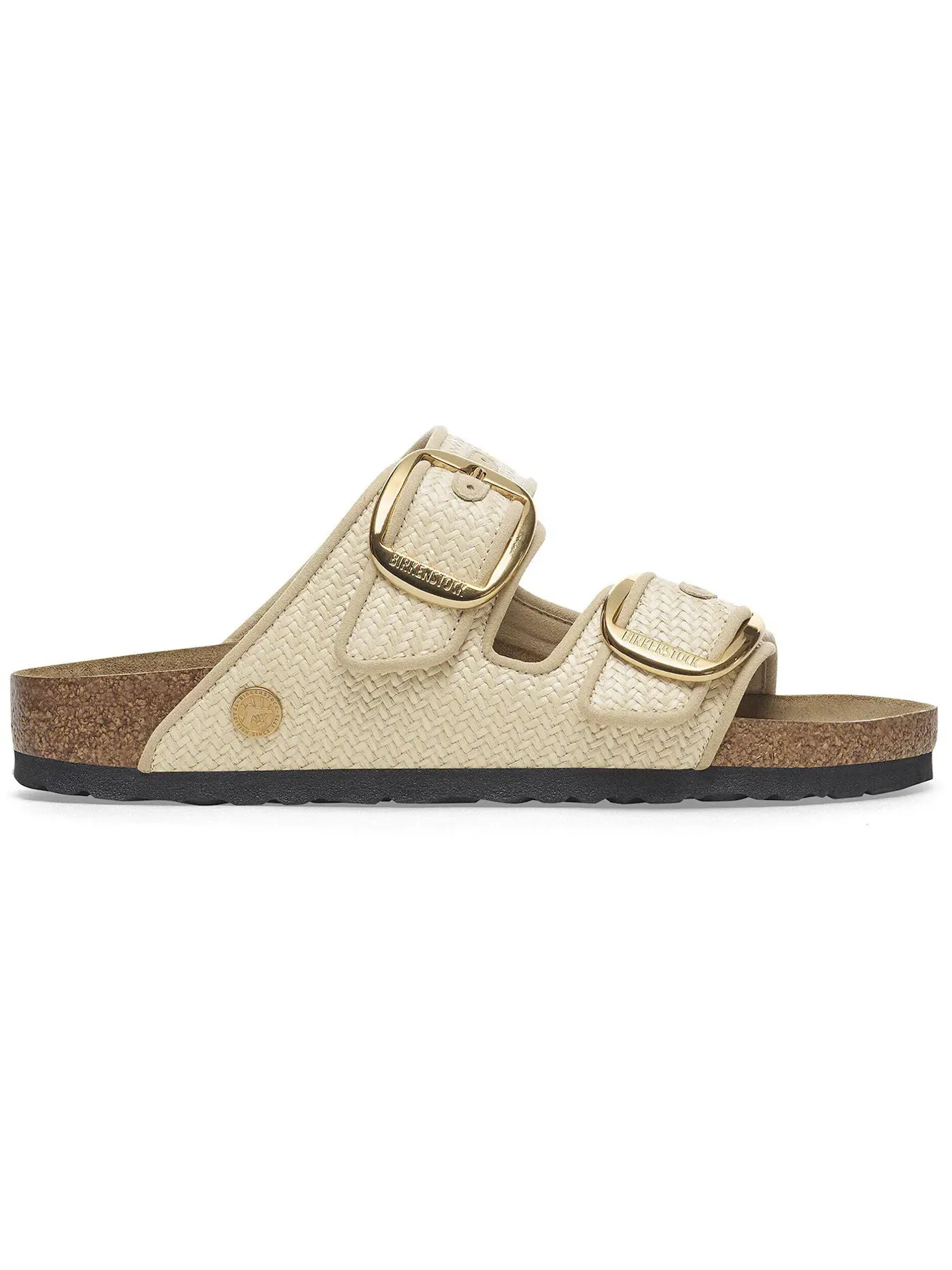 Женские сандалии с большой пряжкой Birkenstock Arizona Big Buckle Textile, Raffia Naturale — изображение 1 из 1
