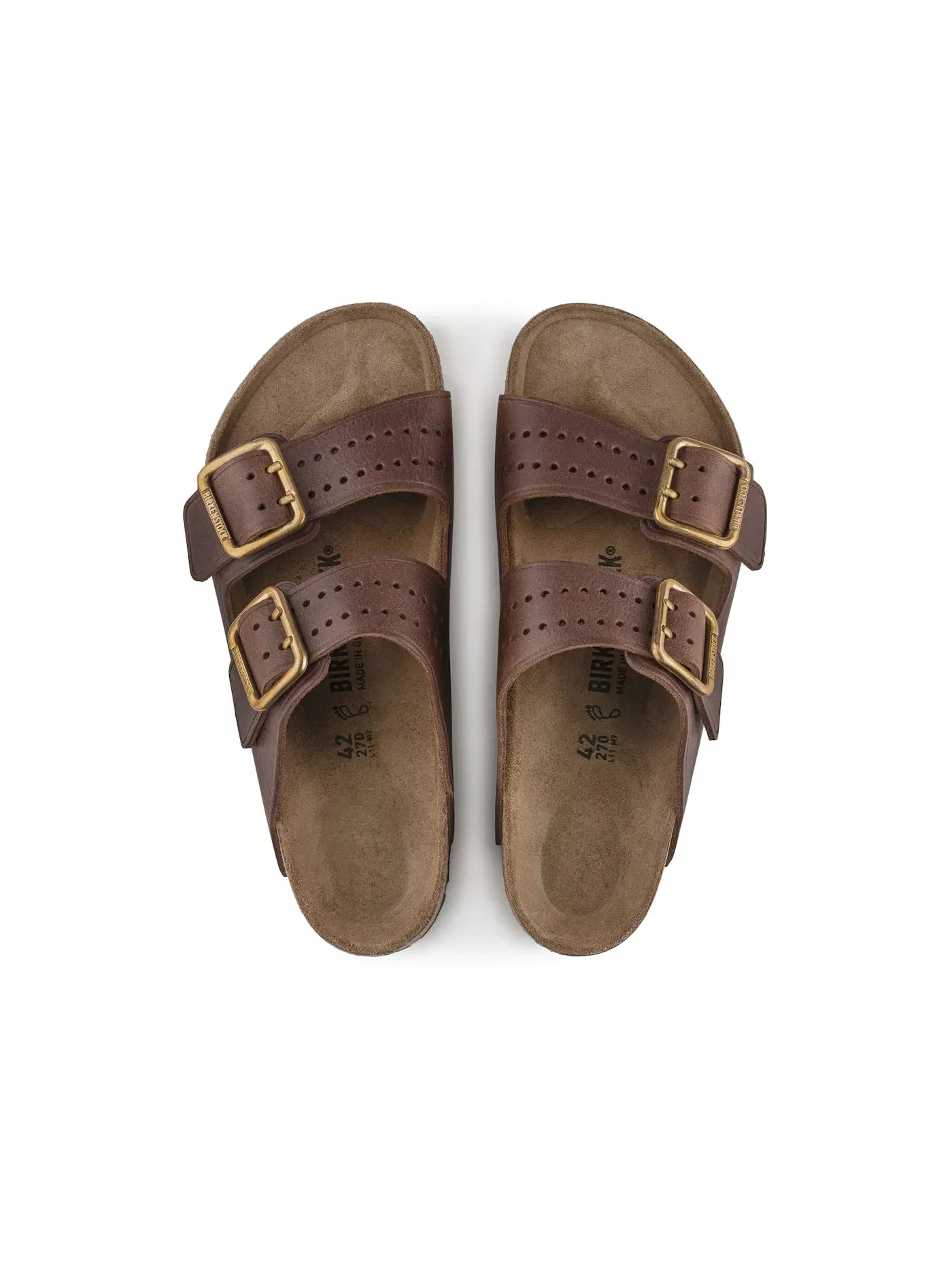 Мужские сандалии с пряжками Birkenstock Arizona Bold — изображение 2 из 2, коричневый