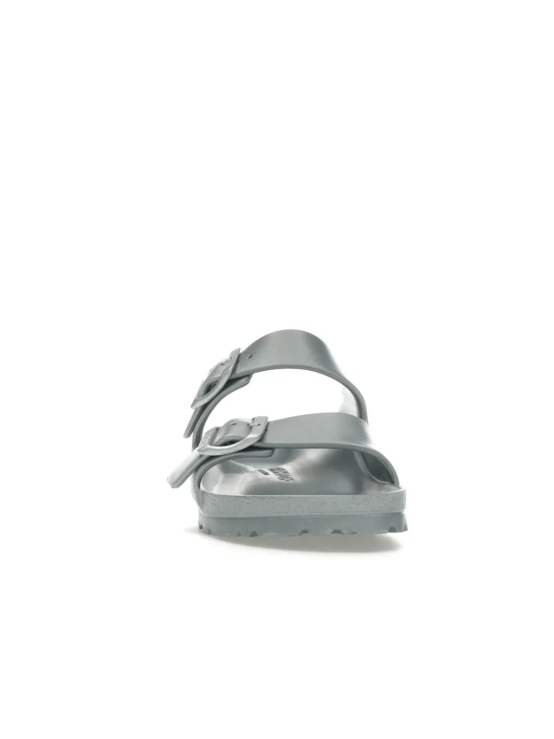 Мужские сандалии-слайды с пряжками Birkenstock Arizona Essentials Eva — изображение 2 из 4, металлик серебристый