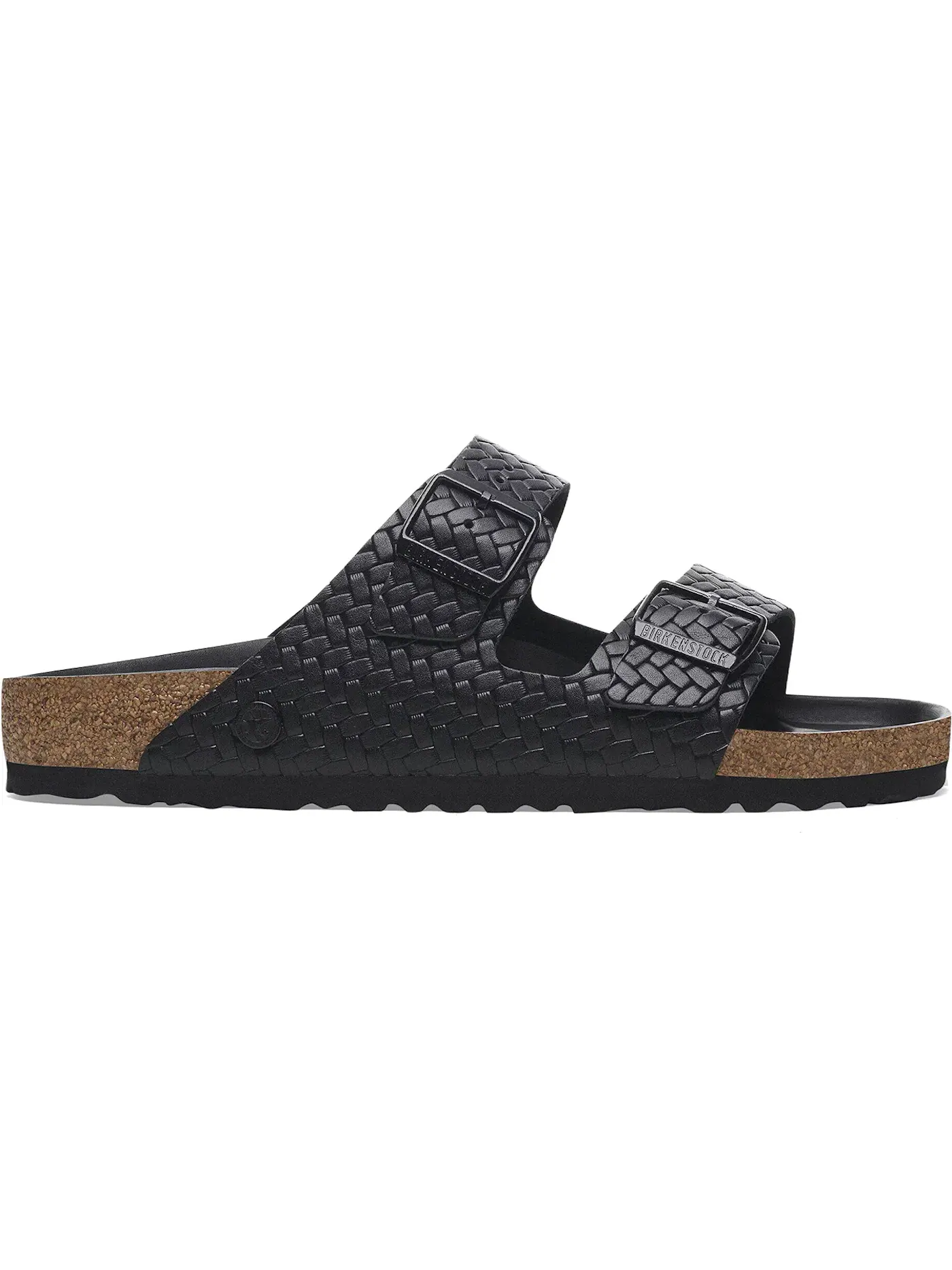 Мужские сандалии с тиснением Arizona Leather Birkenstock — изображение 1 из 1, черный