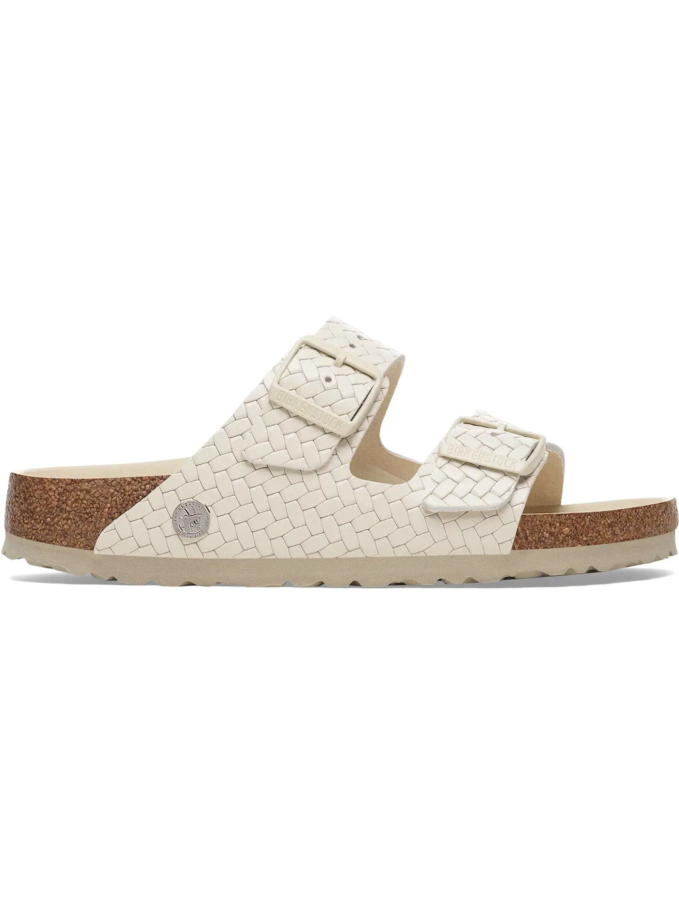 Мужские сандалии с тиснением Birkenstock Arizona Leather — изображение 1 из 1, экру