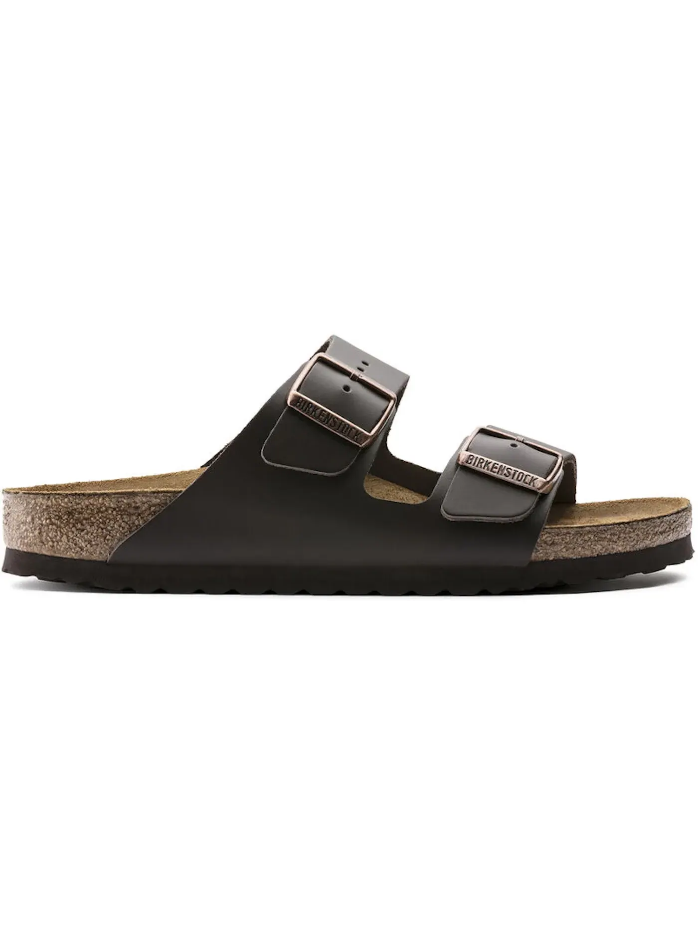 Женские сандалии-слайды из натуральной кожи Birkenstock Arizona Natural Leather — изображение 1 из 1, коричневый