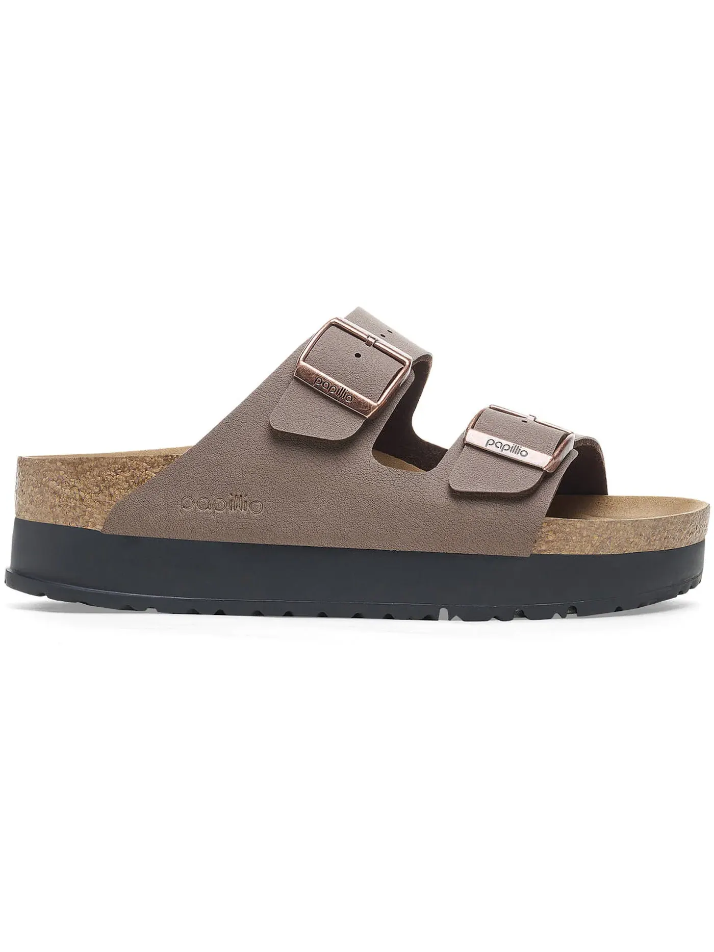 Мужские сандалии с регулируемыми ремнями Birkenstock Arizona PAP Flex Platform Birko-Flor — изображение 1 из 1, коричневый