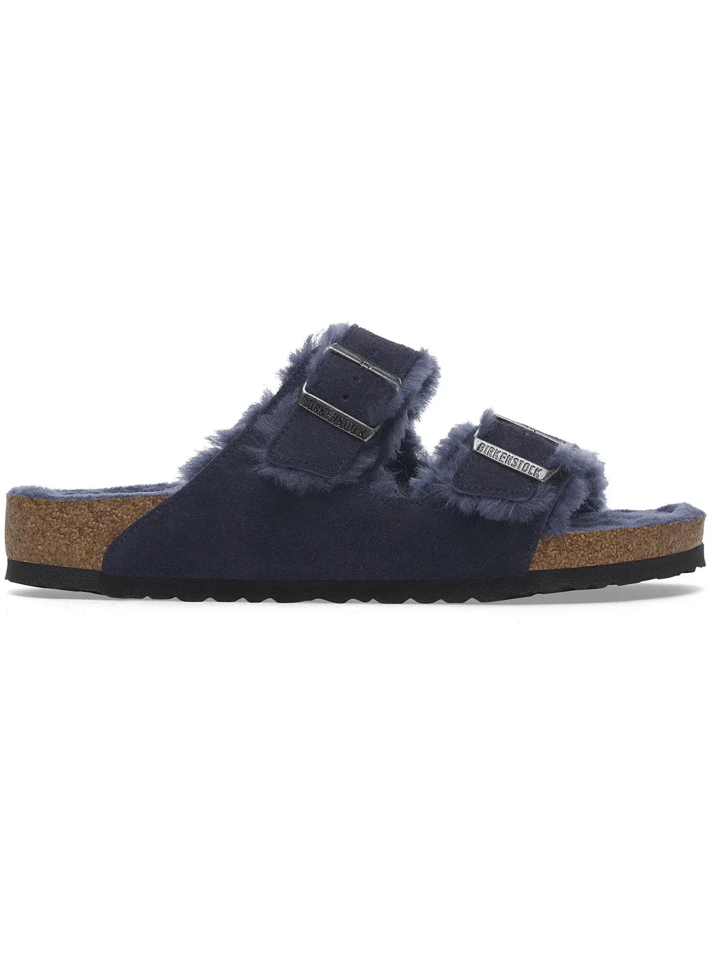 Мужские сандалии с мехом Arizona Shearling Birkenstock — изображение 1 из 1, темно-синий