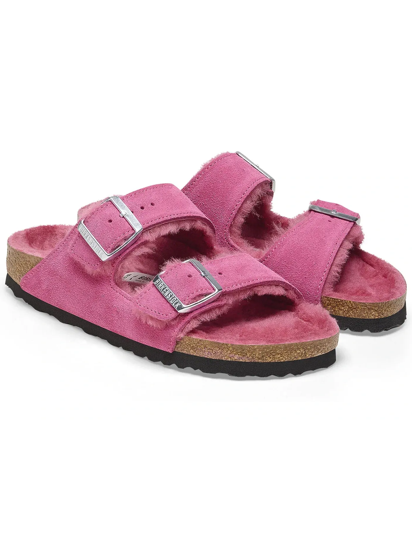 Женские сабо Birkenstock Arizona Shearling, Fuchsia Tulip — изображение 2 из 3