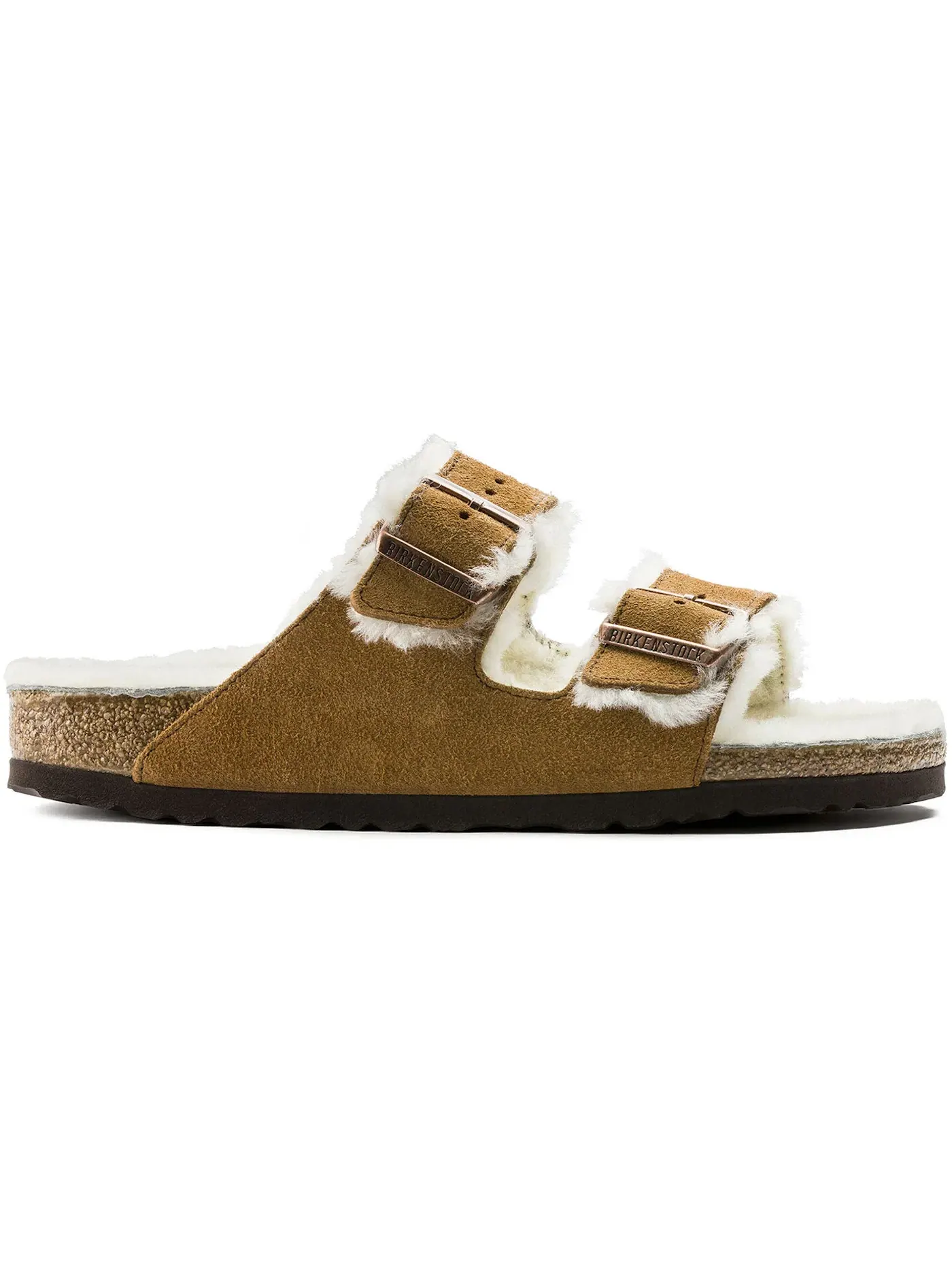 Мужские сандалии на меху Arizona Shearling Birkenstock — изображение 1 из 3, минк