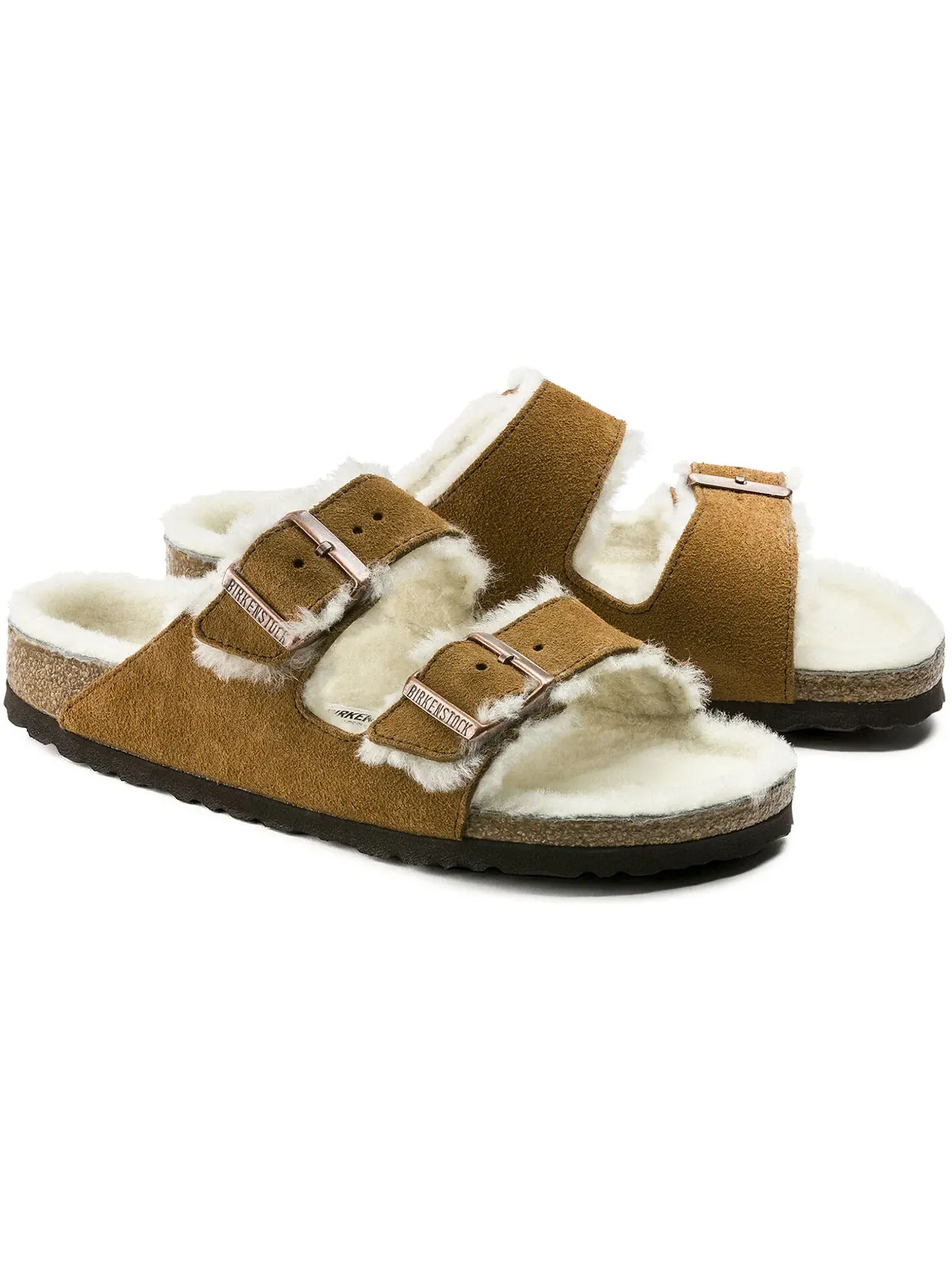 Мужские сандалии на меху Arizona Shearling Birkenstock — изображение 2 из 3, минк
