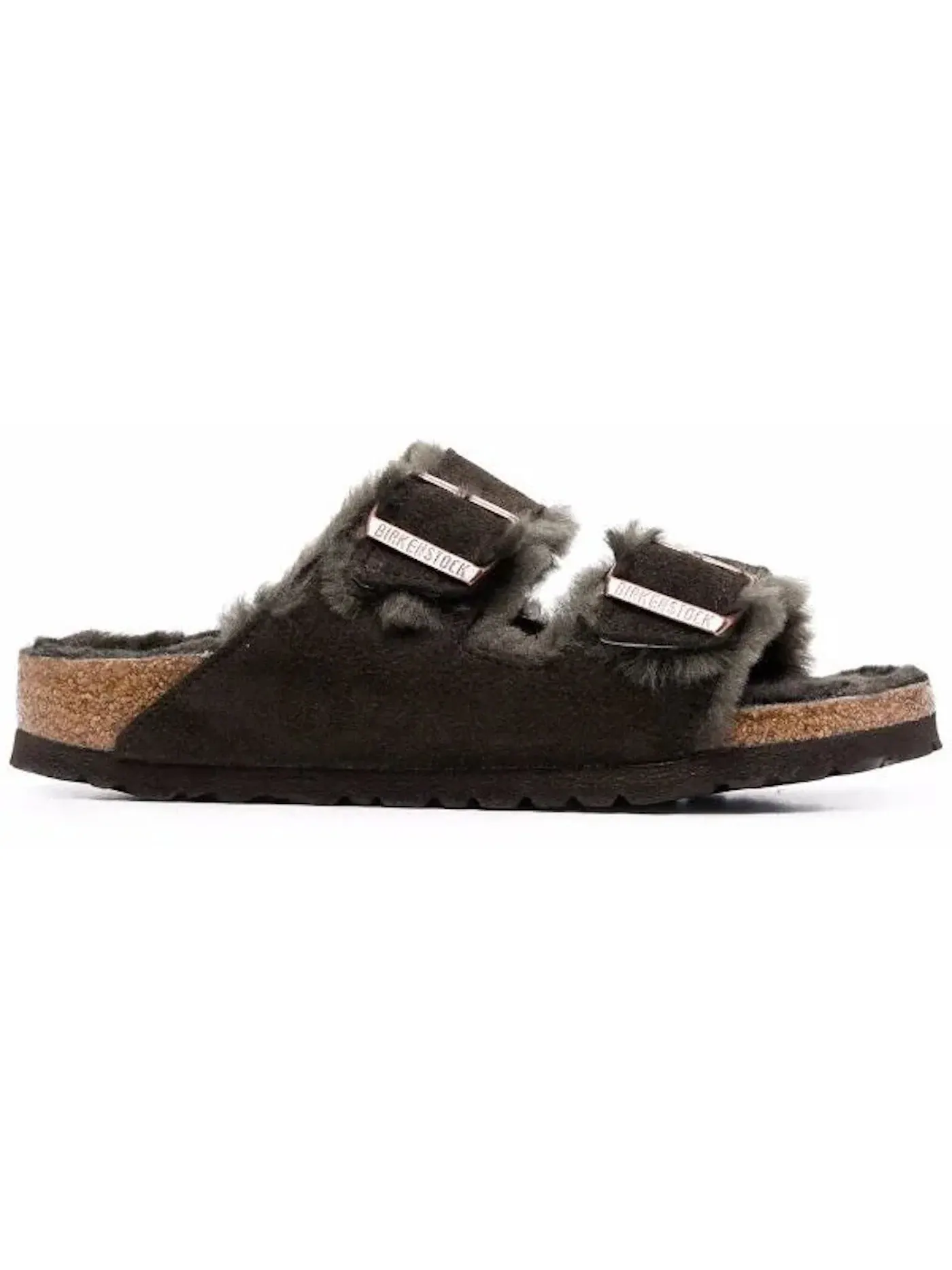 Детские сандалии с мехом Arizona Sherling Birkenstock, Mocca — изображение 1 из 1