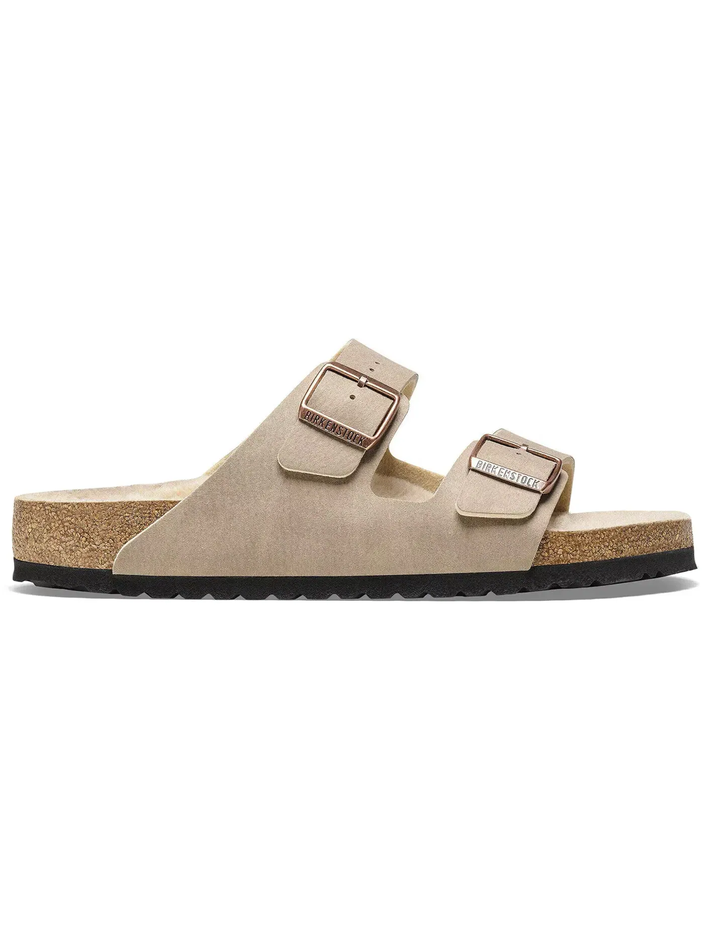 Мужские сандалии с мехом Arizona Shearling Birkenstock — изображение 1 из 1, серый