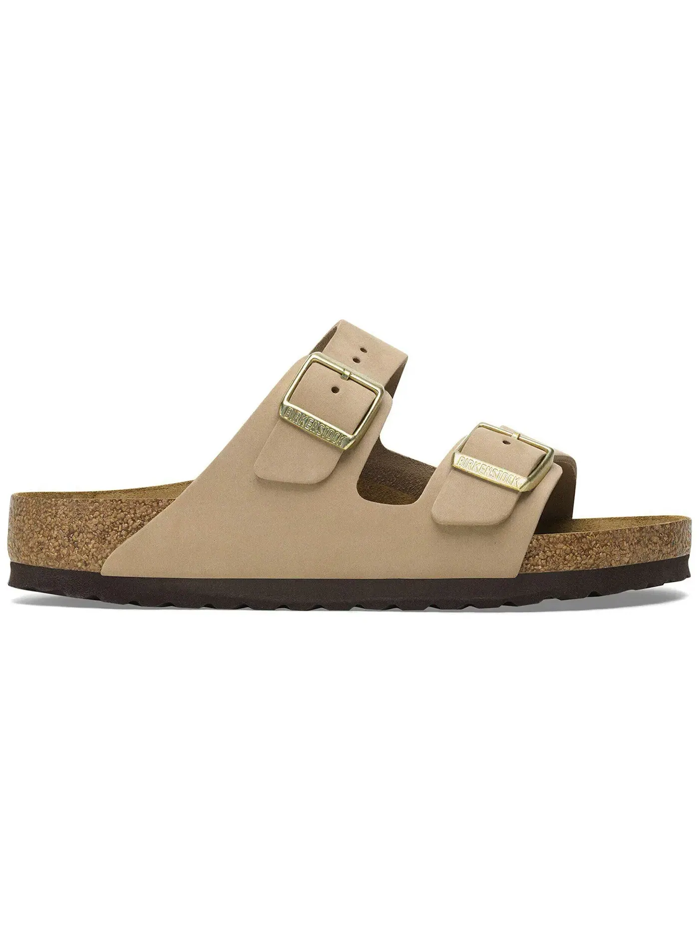 Мужские сандалии с мягкой стелькой Birkenstock Arizona Soft Footbed Nubuck Leather, Sandcastle — изображение 1 из 1