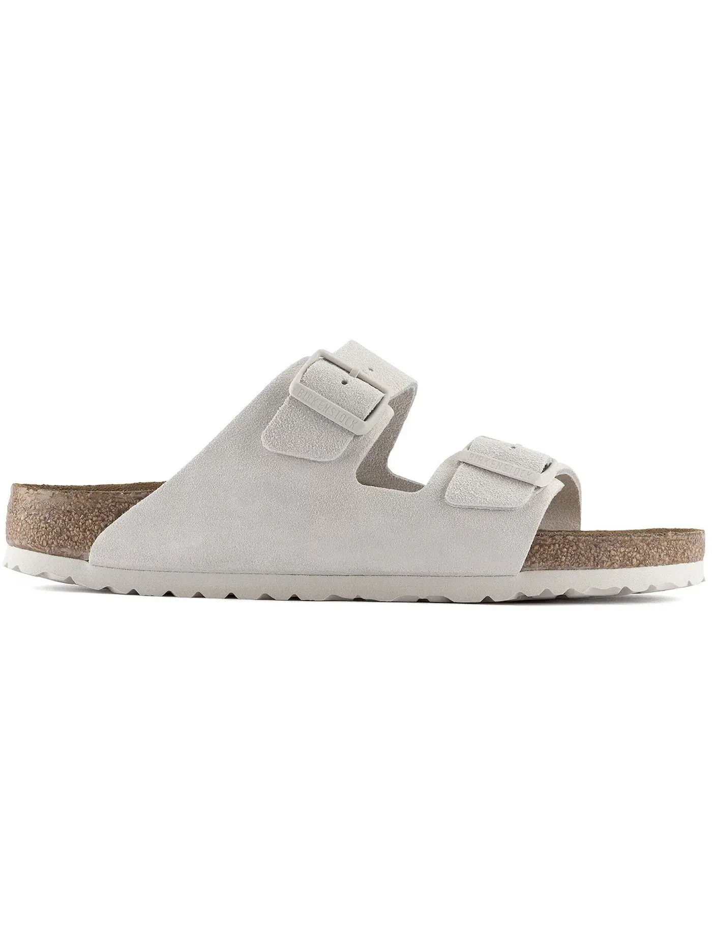 Мужские сандалии с мягкой стелькой Birkenstock Arizona Soft Footbed Suede — изображение 1 из 1, белый