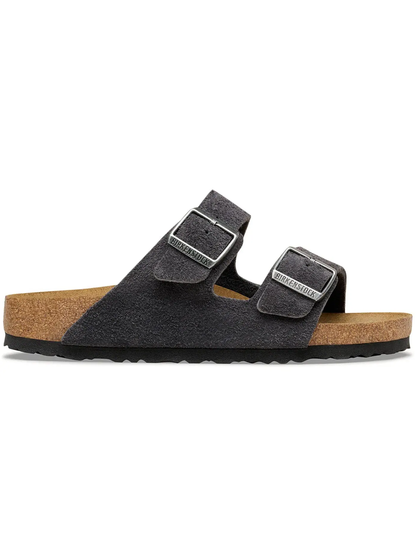 Мужские сандалии с регулируемыми ремешками Birkenstock Arizona Suede Leather — изображение 1 из 1, темно-серый