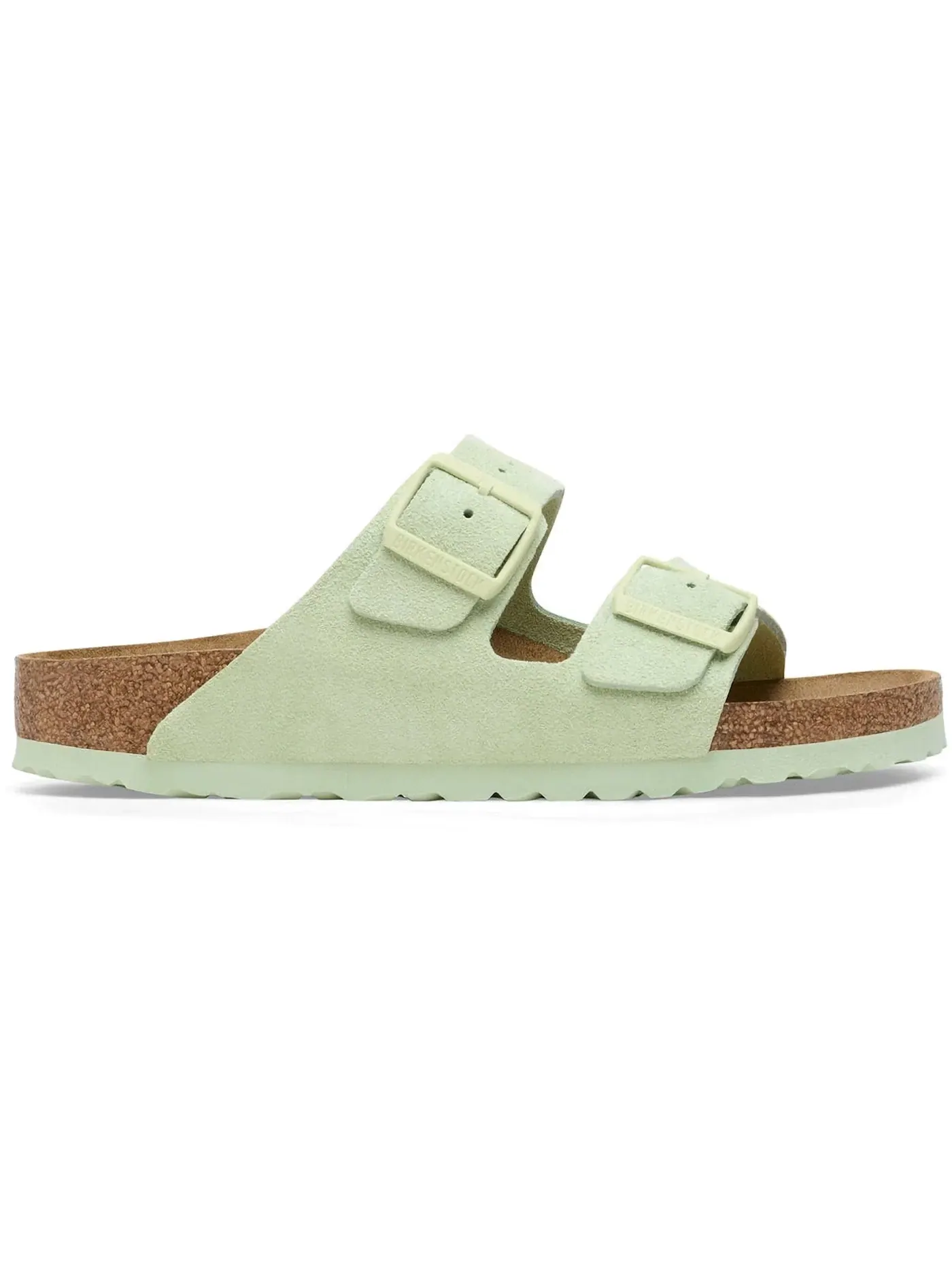 Мужские сандалии с закрытым носом Arizona Suede Leather Birkenstock, Faded Lime — изображение 1 из 1