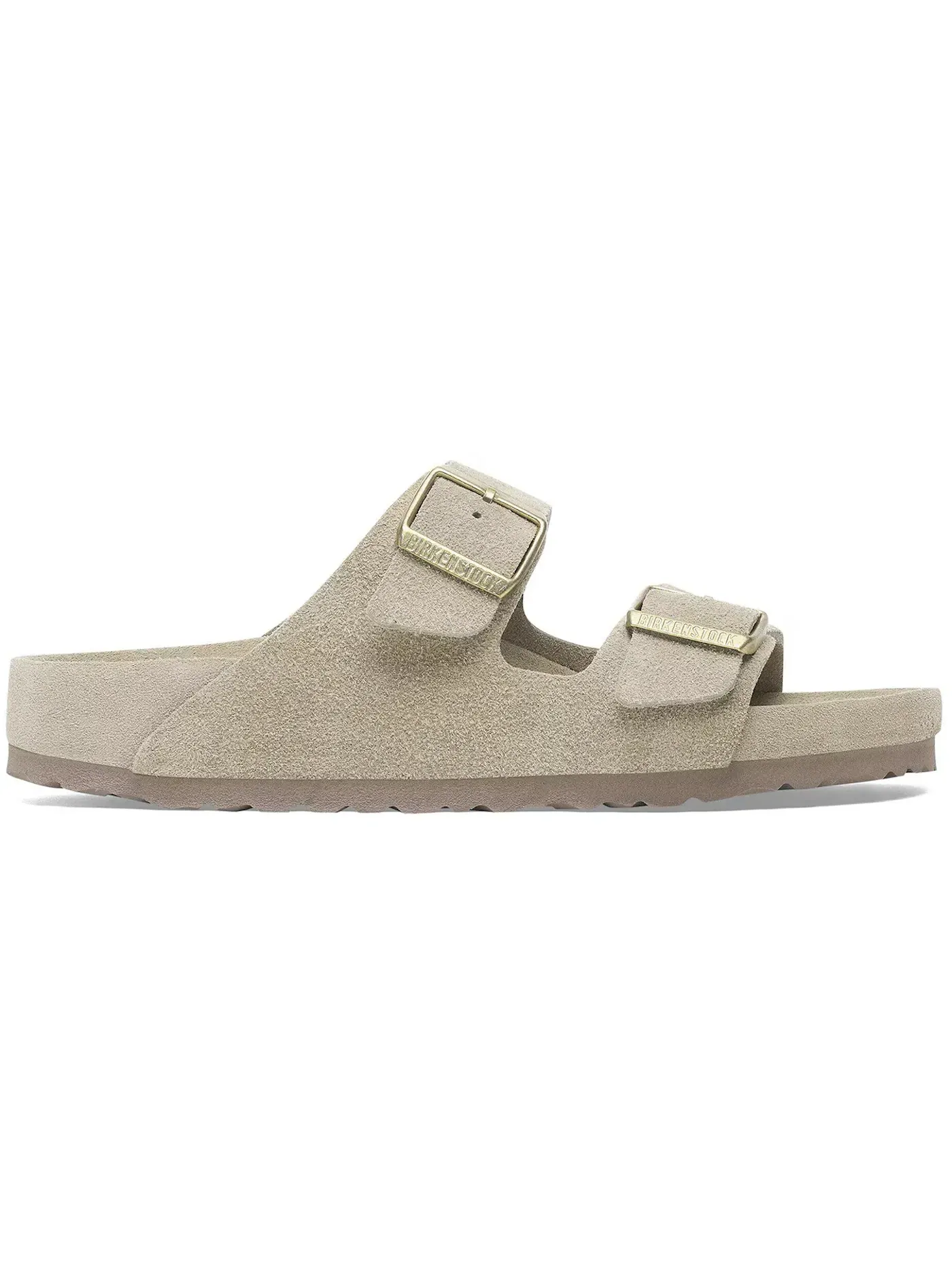 Мужские сандалии с регулируемыми ремнями Birkenstock Arizona Suede Leather — изображение 1 из 1, тауп
