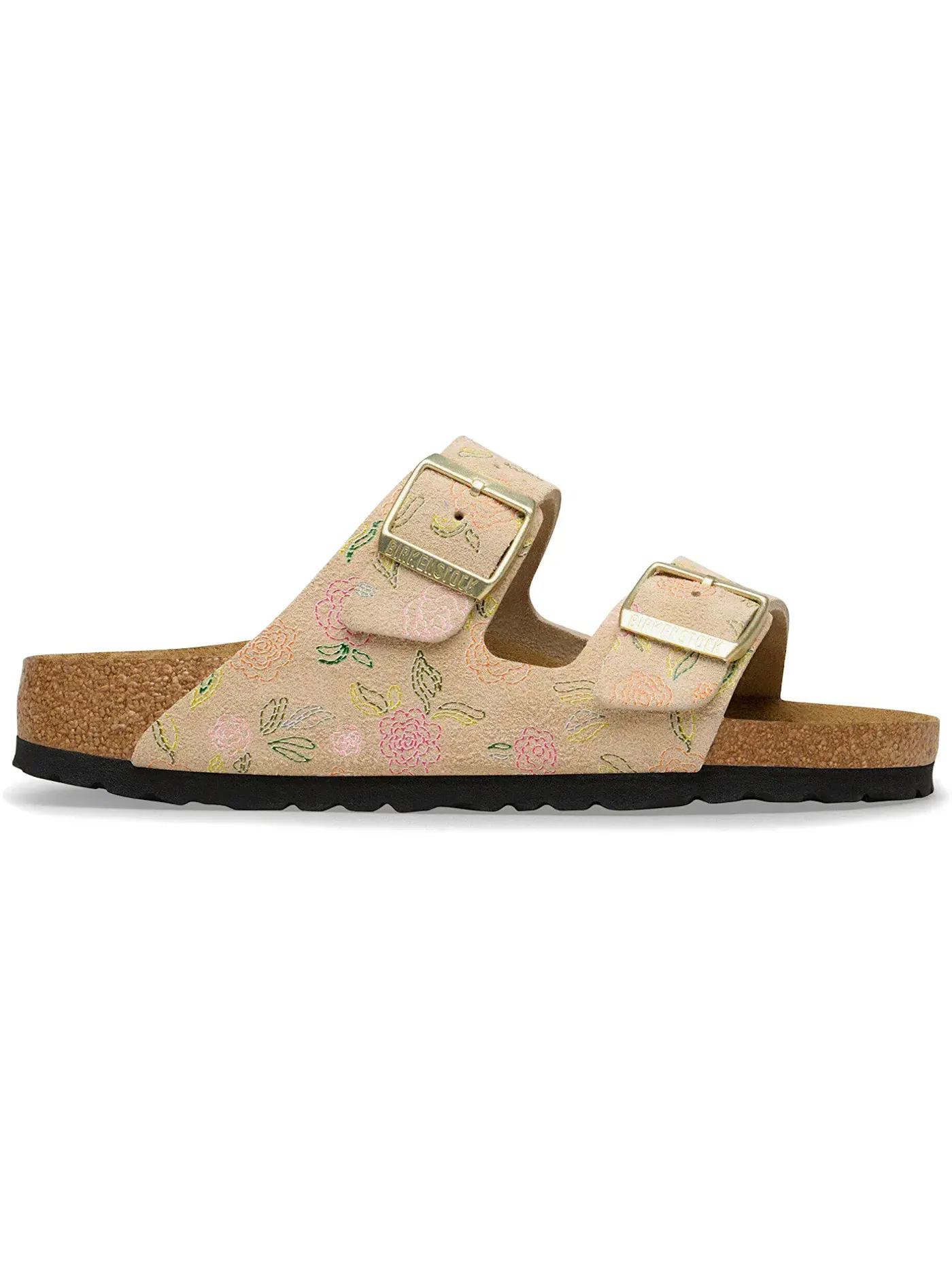 Мужские сандалии с цветочным принтом Birkenstock Arizona Suede, Sandcastle Flower Print — изображение 1 из 1