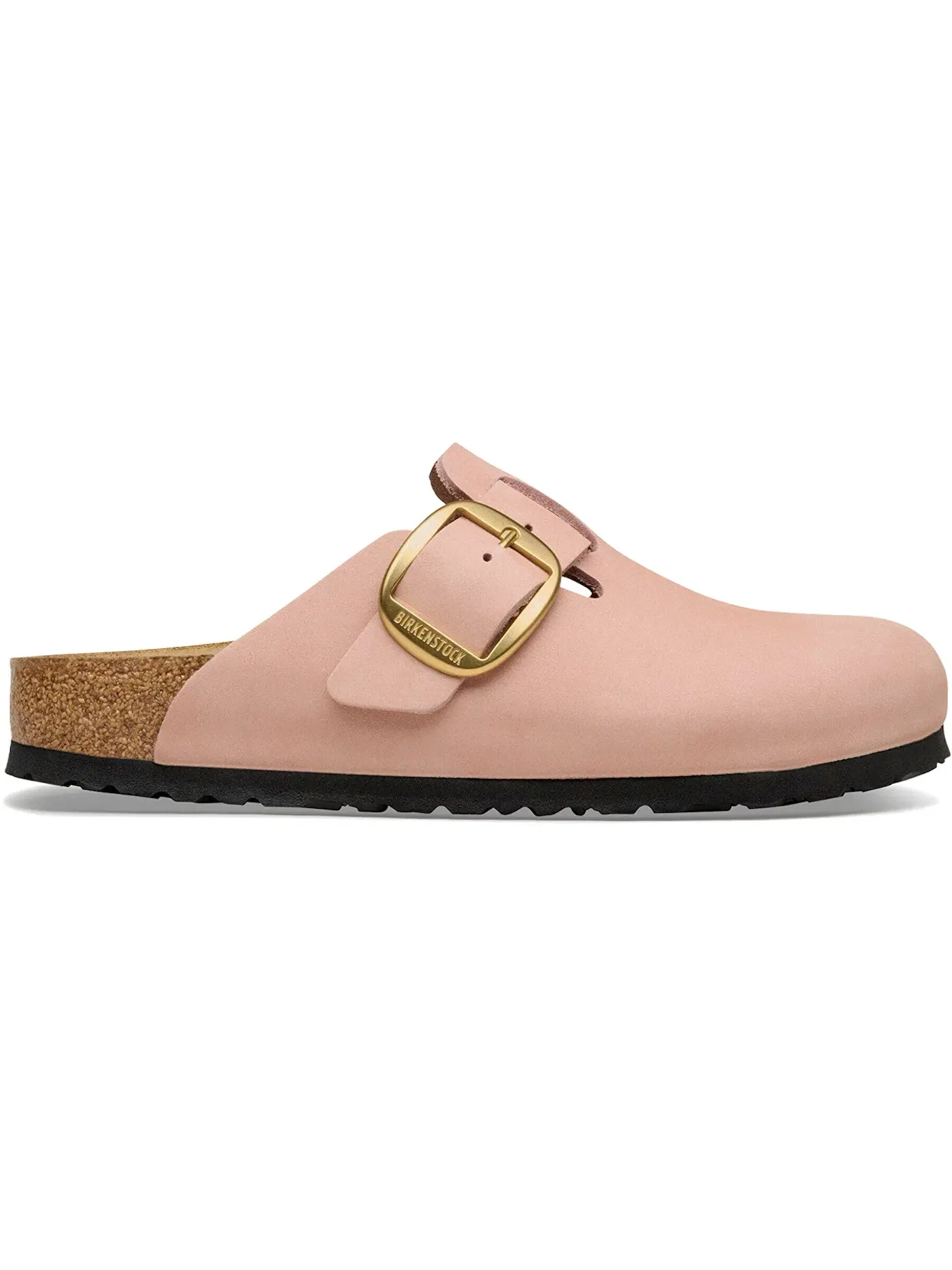 Мужские сандалии-клоги с большой пряжкой Birkenstock Boston Big Buckle Nubuck — изображение 1 из 1, розовый