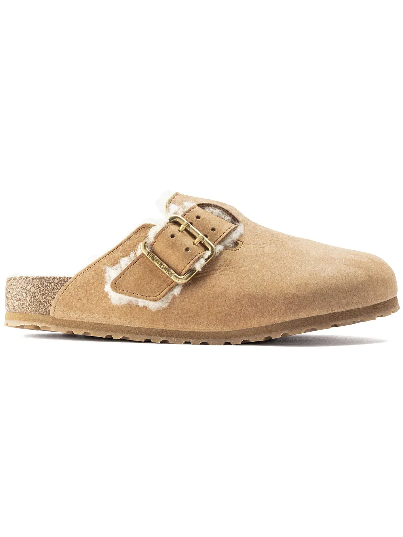 Мужские сандалии с мехом Boston Bold Shearling Birkenstock — изображение 1 из 1, коричневый