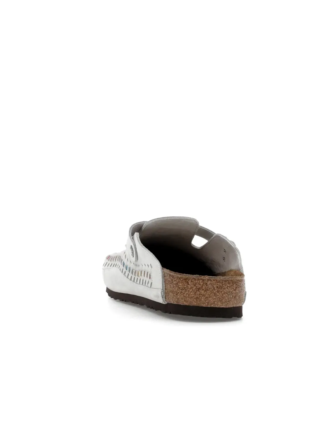 Мужские сандалии-сабо с плетеной замшей Birkenstock Boston Braided Suede — изображение 4 из 4, белый