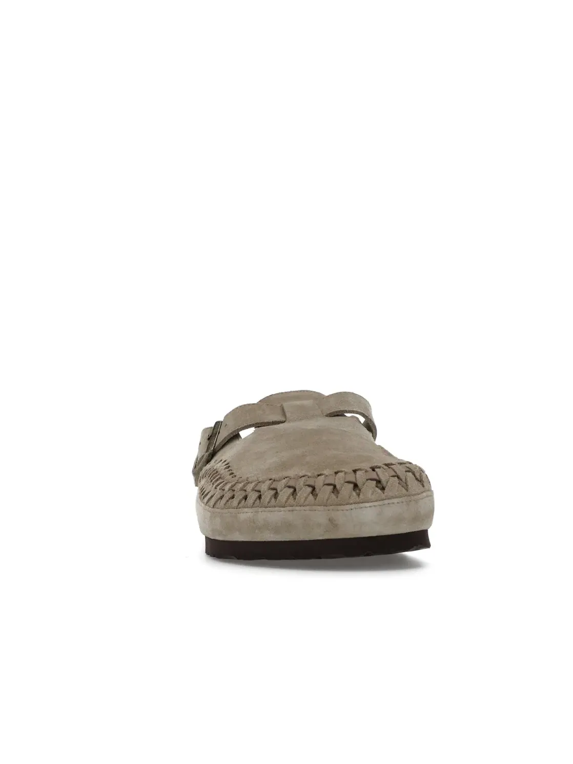 Мужские сандалии-сабо с плетеной замшей Boston Braided Suede Birkenstock — изображение 2 из 4, тауп