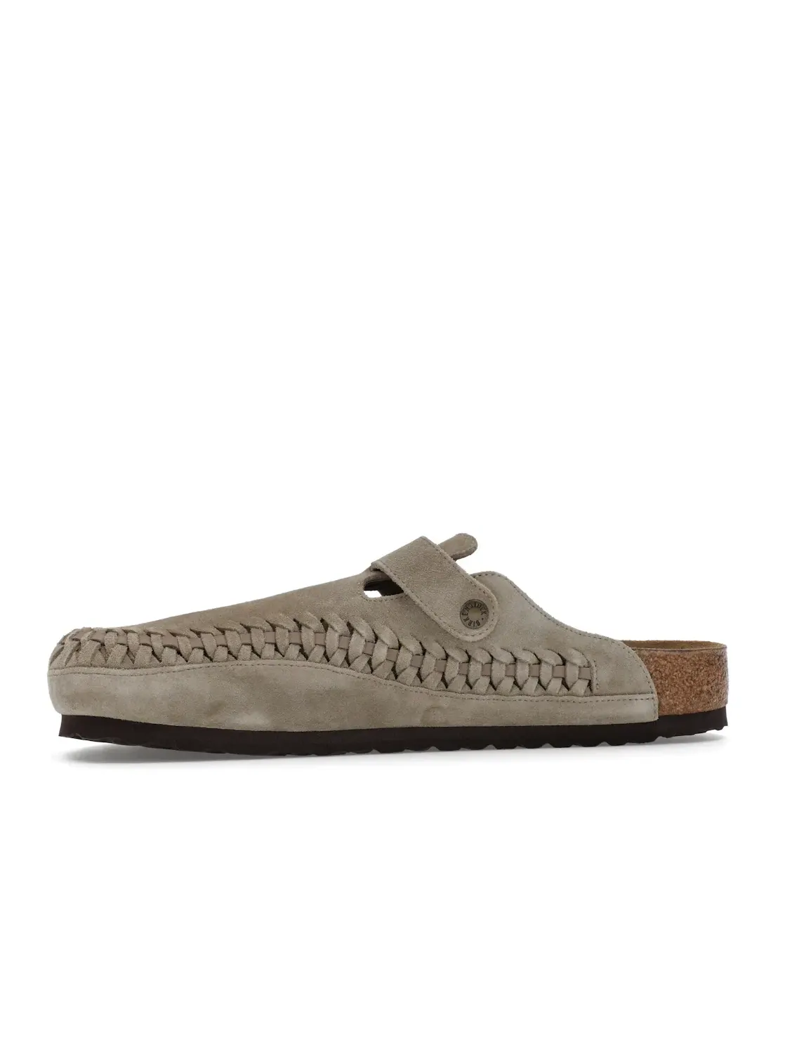 Мужские сандалии-сабо с плетеной замшей Boston Braided Suede Birkenstock — изображение 3 из 4, тауп
