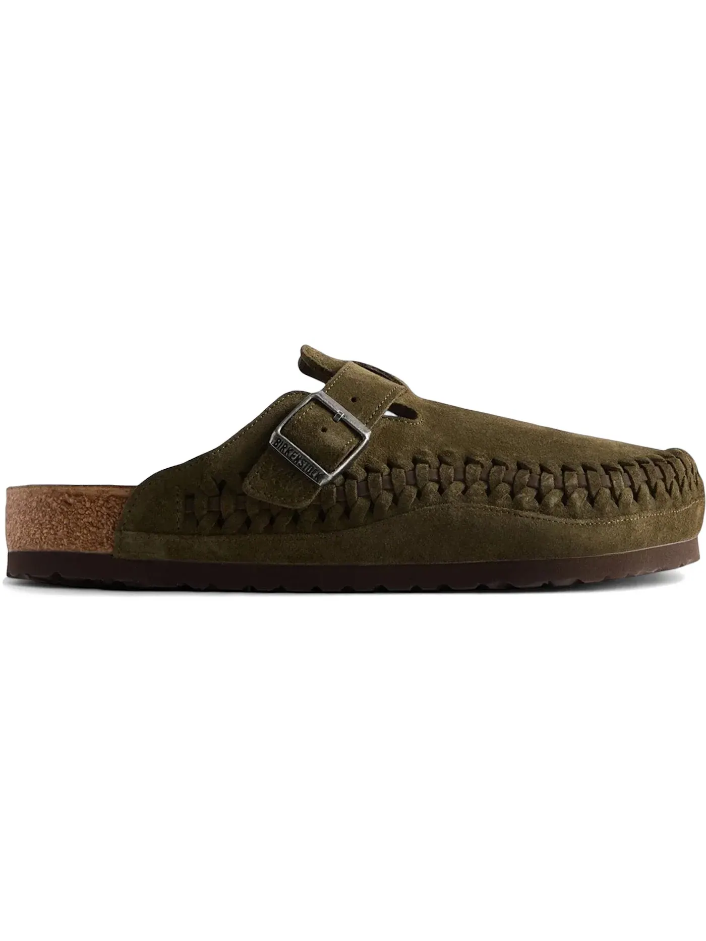 Мужские сандалии с плетеной замшей Boston Braided Suede Birkenstock — изображение 1 из 1, тимьян