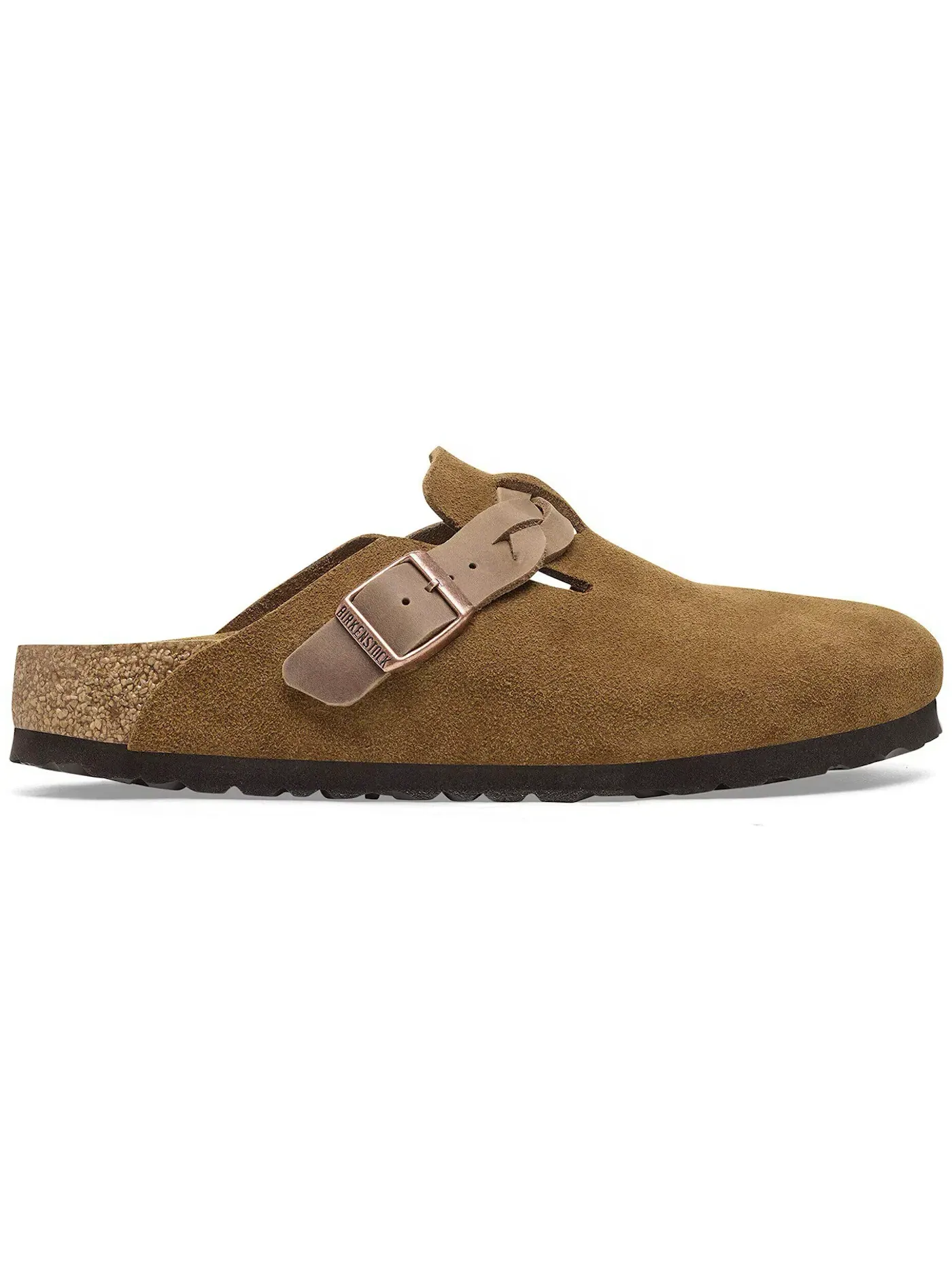 Мужские сандалии-сабо на ремешке Birkenstock Boston Braided Suede — изображение 1 из 1, минк