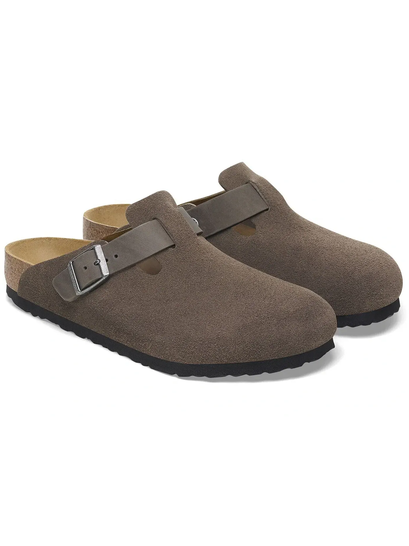 Мужские сабо Boston BS Mixed Leather Birkenstock — изображение 2 из 3, серый