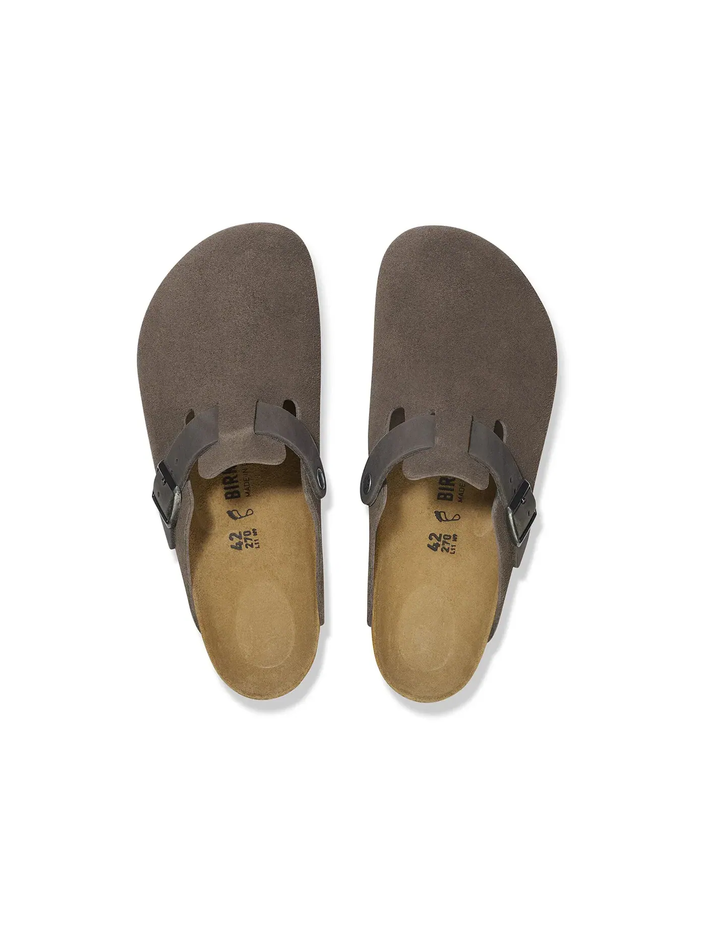 Мужские сабо Boston BS Mixed Leather Birkenstock — изображение 3 из 3, серый