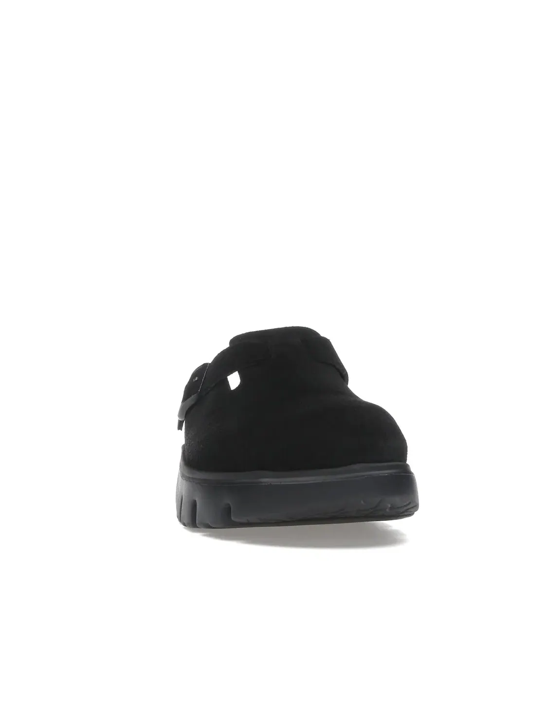 Женские клоги Birkenstock Boston Chunky Suede — изображение 2 из 4, черный/черный
