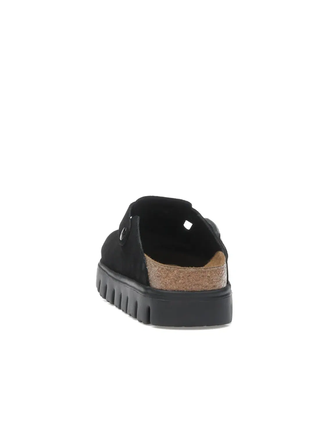 Женские клоги Birkenstock Boston Chunky Suede — изображение 4 из 4, черный/черный