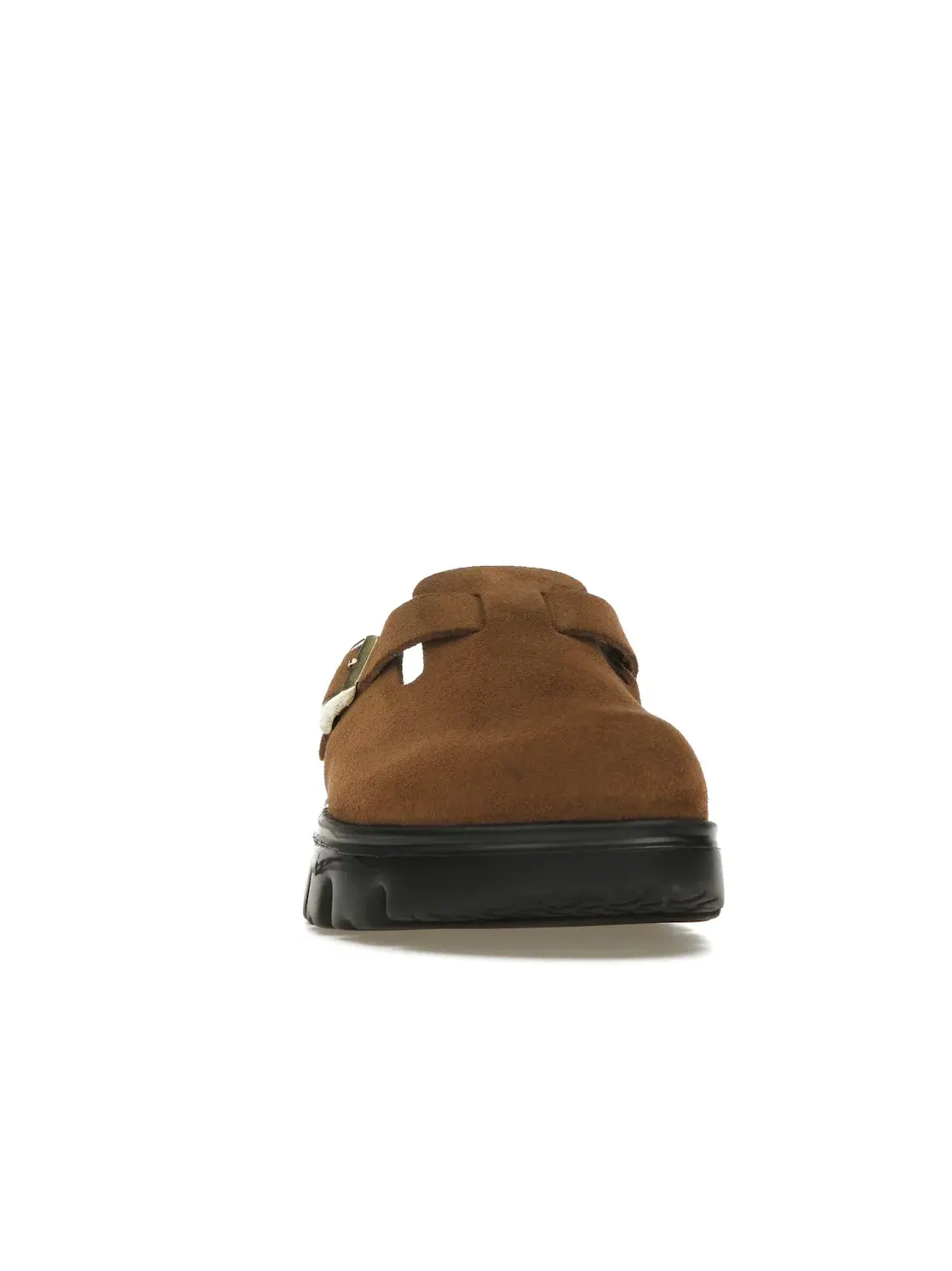 Женские сабо с замшевым верхом Birkenstock Boston Chunky Suede — изображение 2 из 4, темный/черный