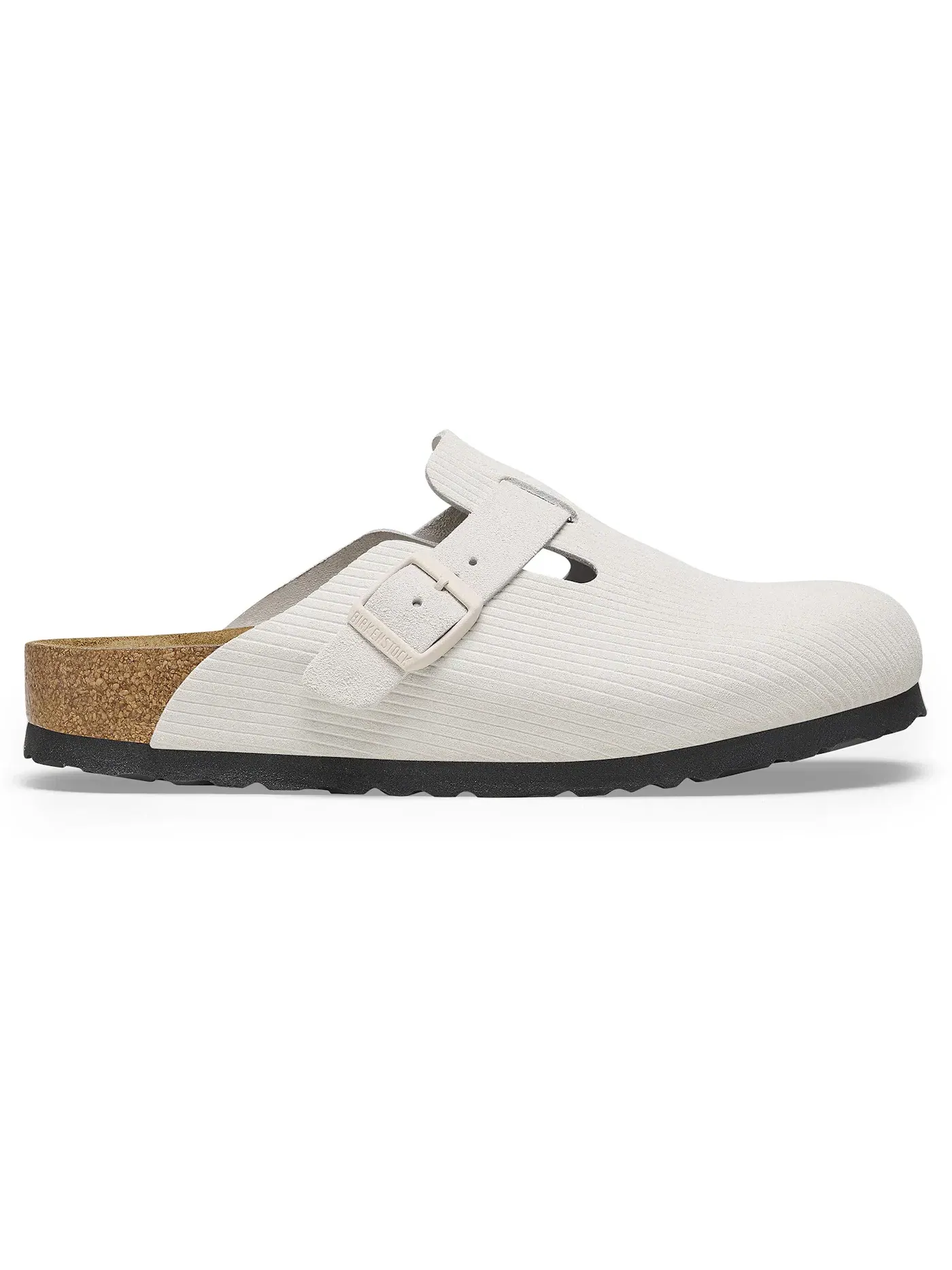 Женские клоги Boston из замши с тиснением под вельвет Birkenstock — изображение 1 из 1, белый