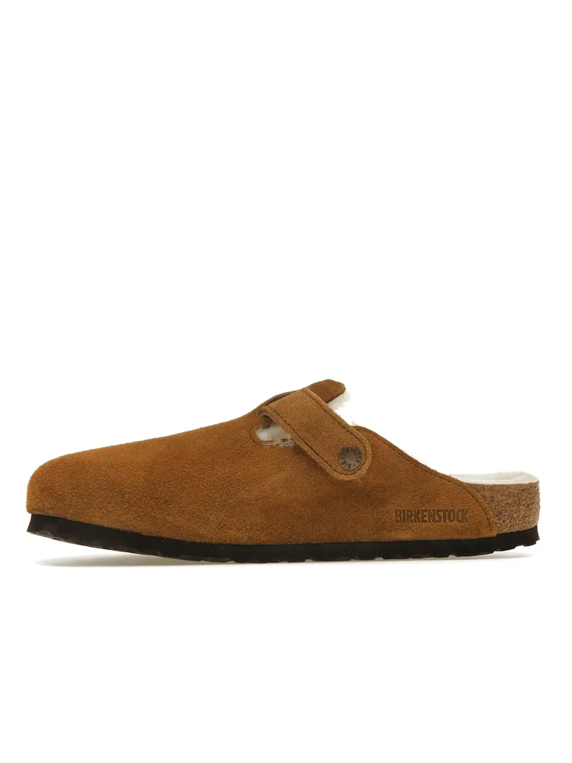 Мужские сабо с мехом Birkenstock Boston Shearling — изображение 3 из 4, минк