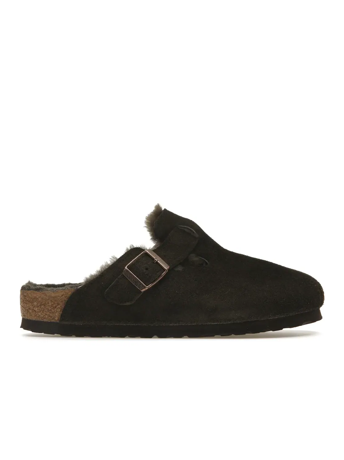 Женские сабо из овчины Birkenstock Boston Shearling — изображение 1 из 4, коричневый