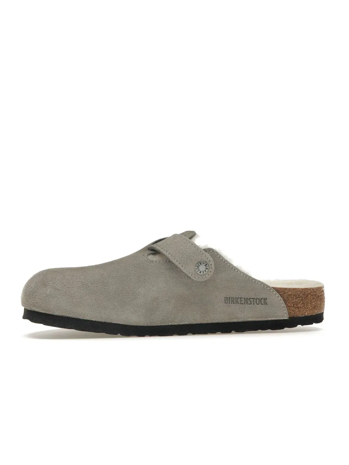 Женские клоги с длинным ворсом Birkenstock Boston Shearling — изображение 3 из 4, серый