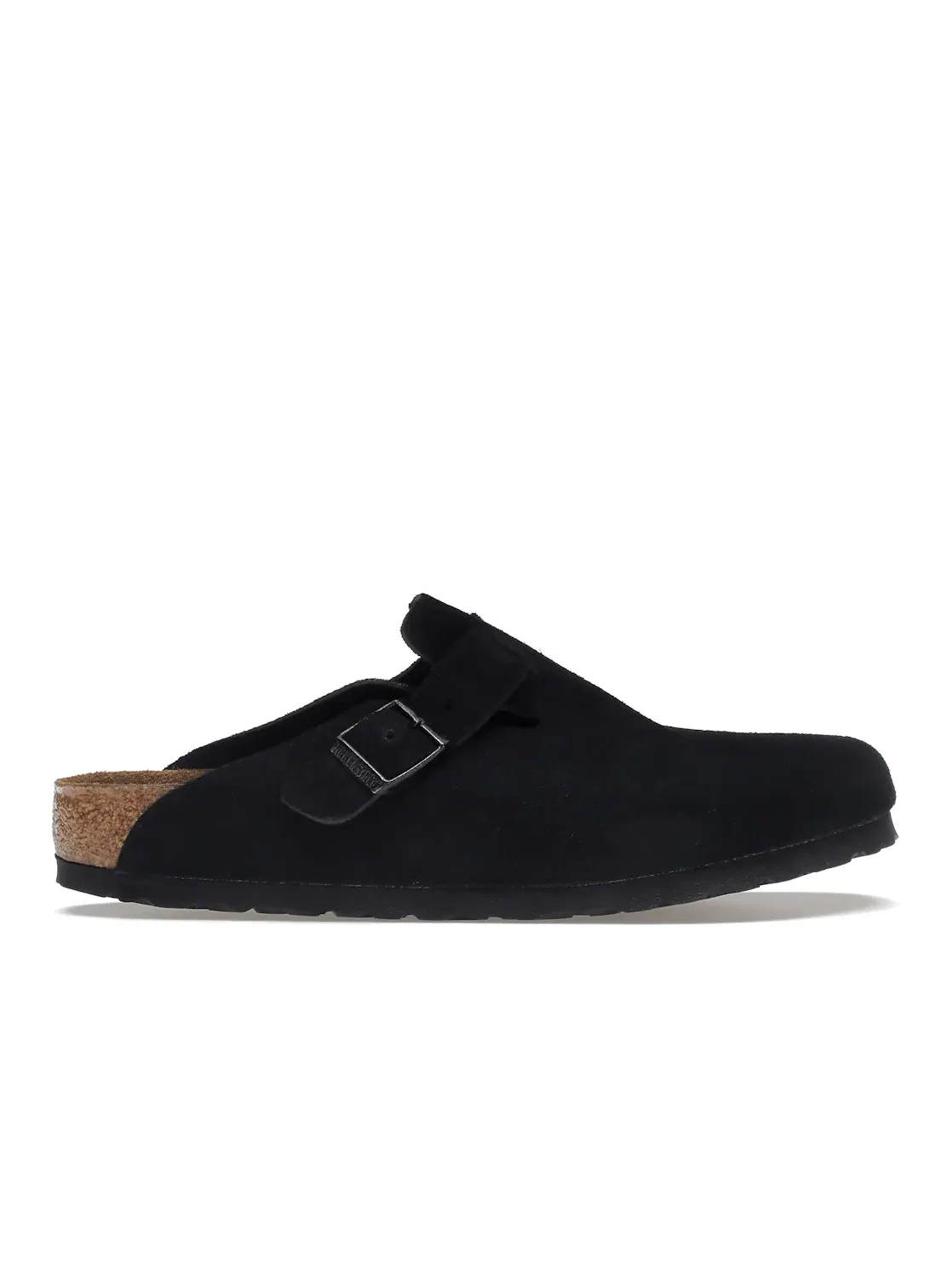 Женские сабо-клоги Birkenstock Boston Soft Footbed Suede — изображение 1 из 4, черный