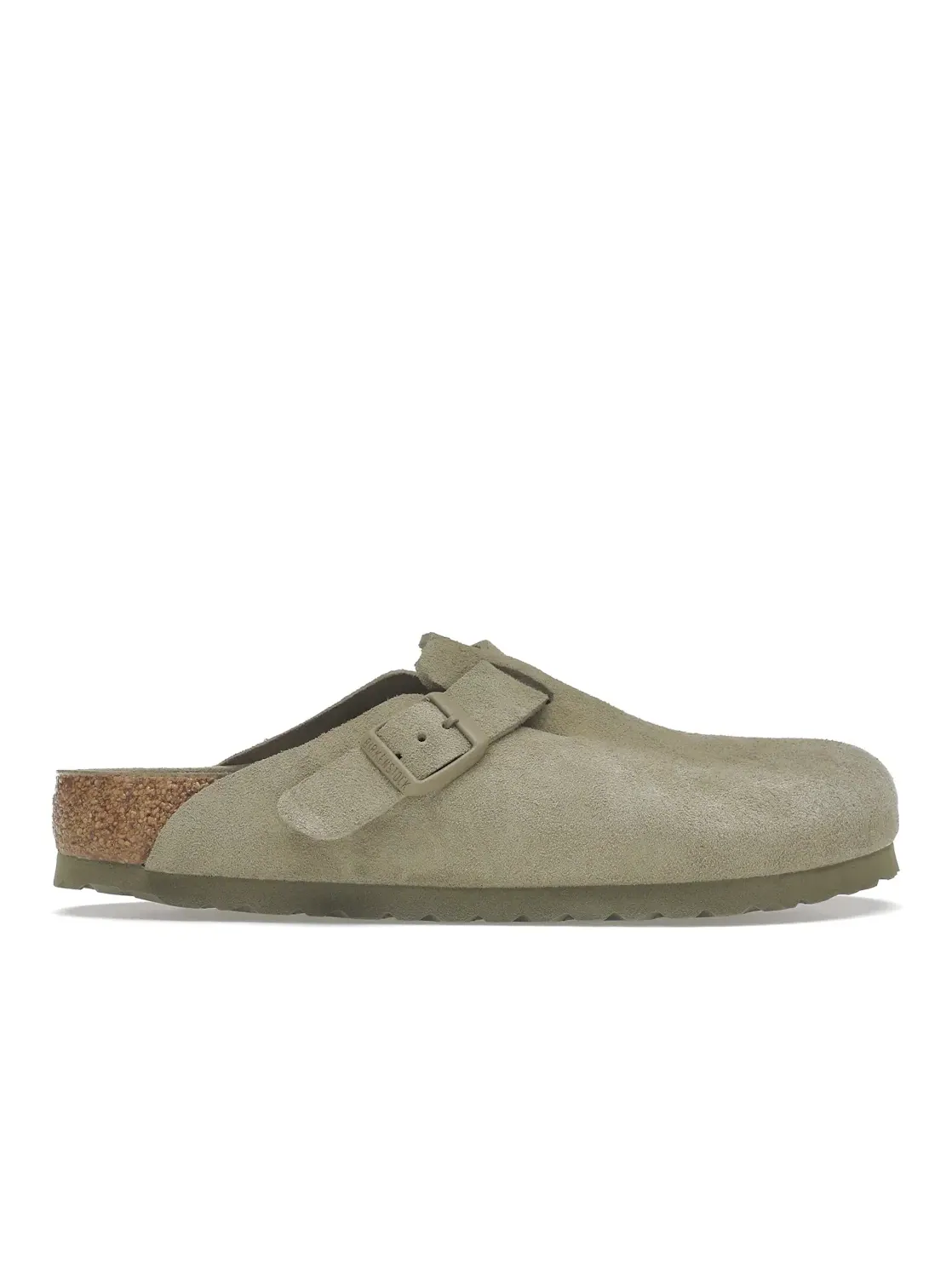 Женские клоги без каблука с регулируемым ремешком Birkenstock Boston Soft Footbed — изображение 1 из 4, хаки