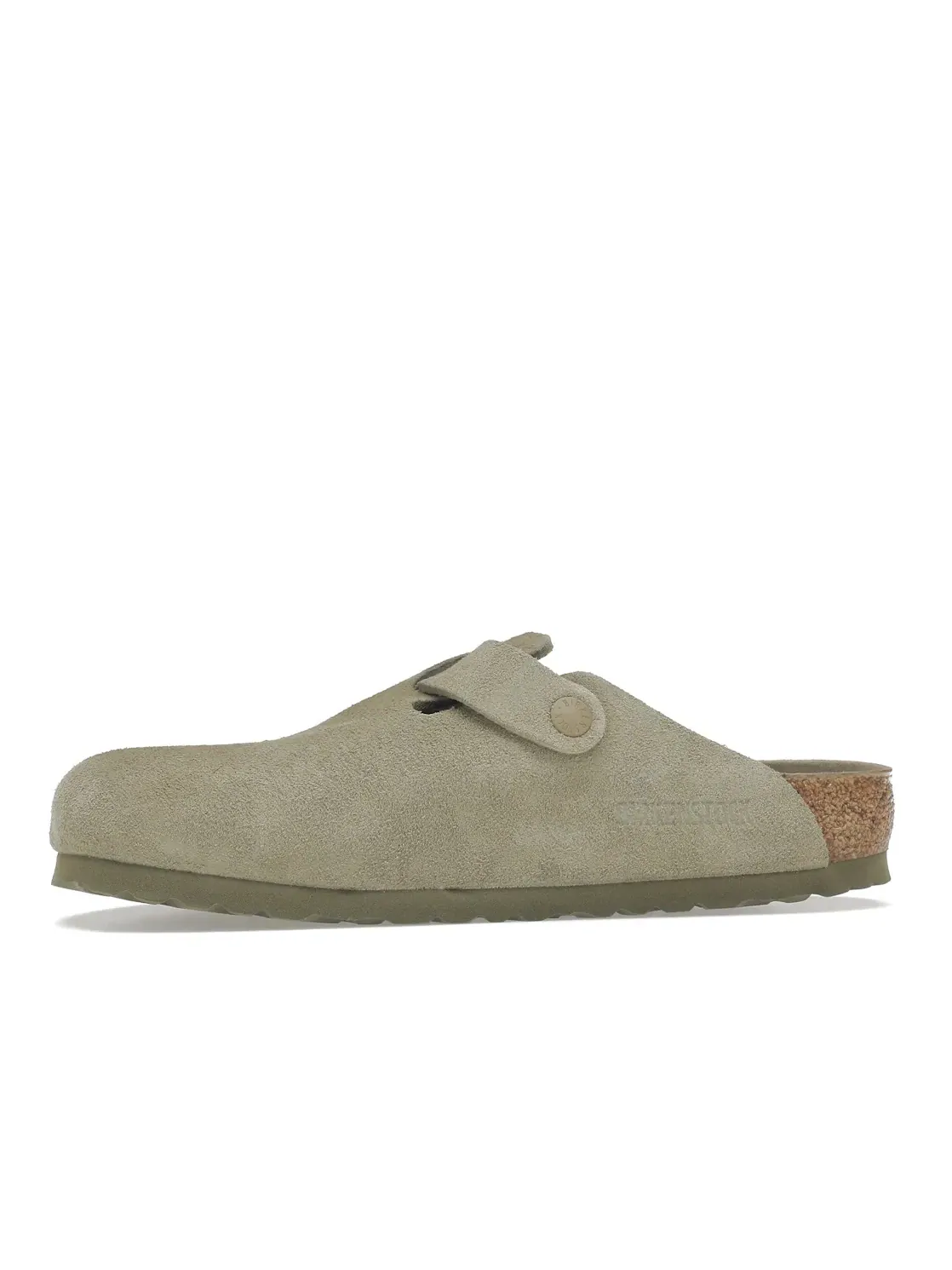 Женские клоги без каблука с регулируемым ремешком Birkenstock Boston Soft Footbed — изображение 3 из 4, хаки