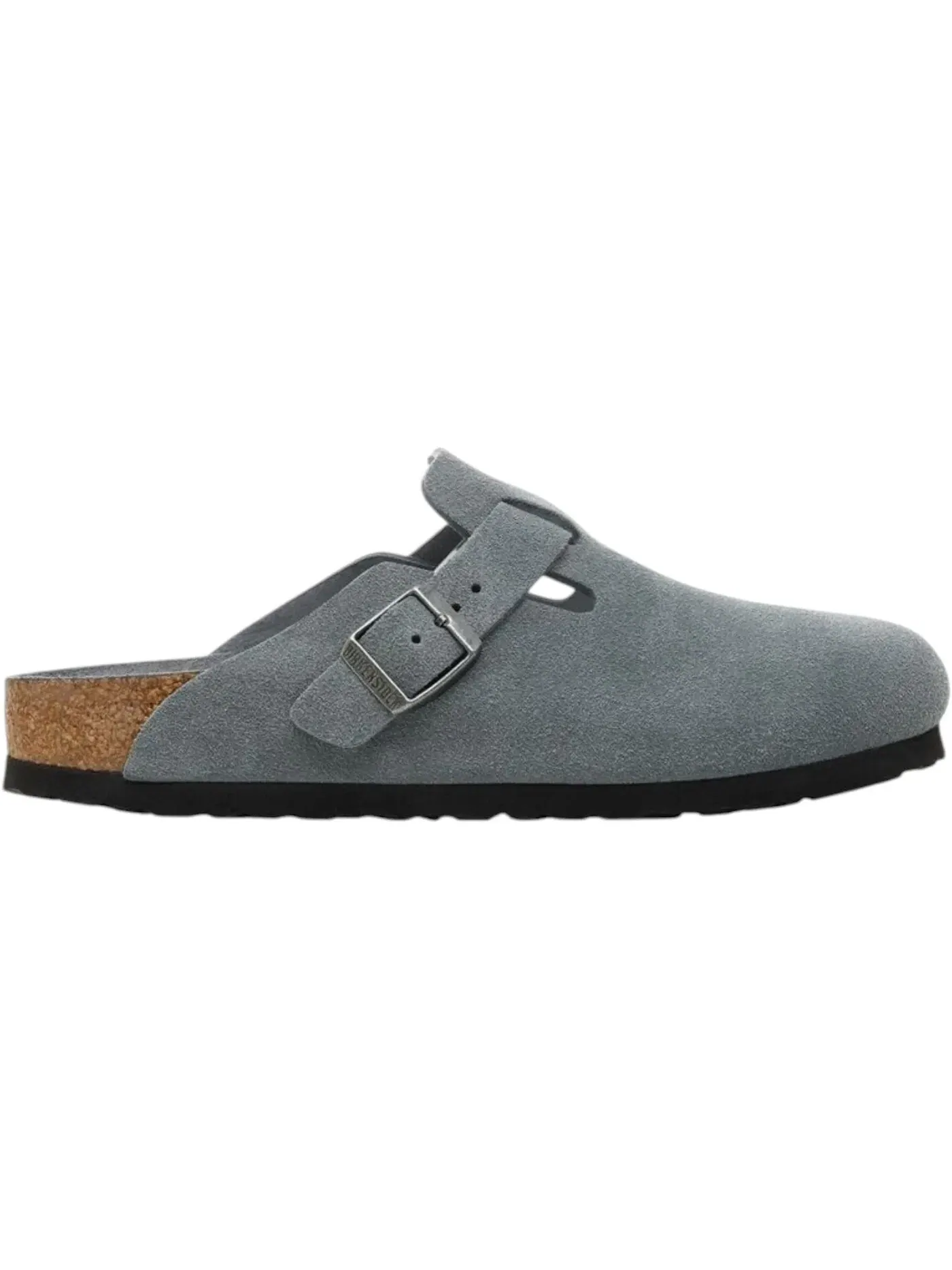 Мужские шлепанцы Birkenstock Boston Soft Footbed Suede Leather — изображение 1 из 1, серый