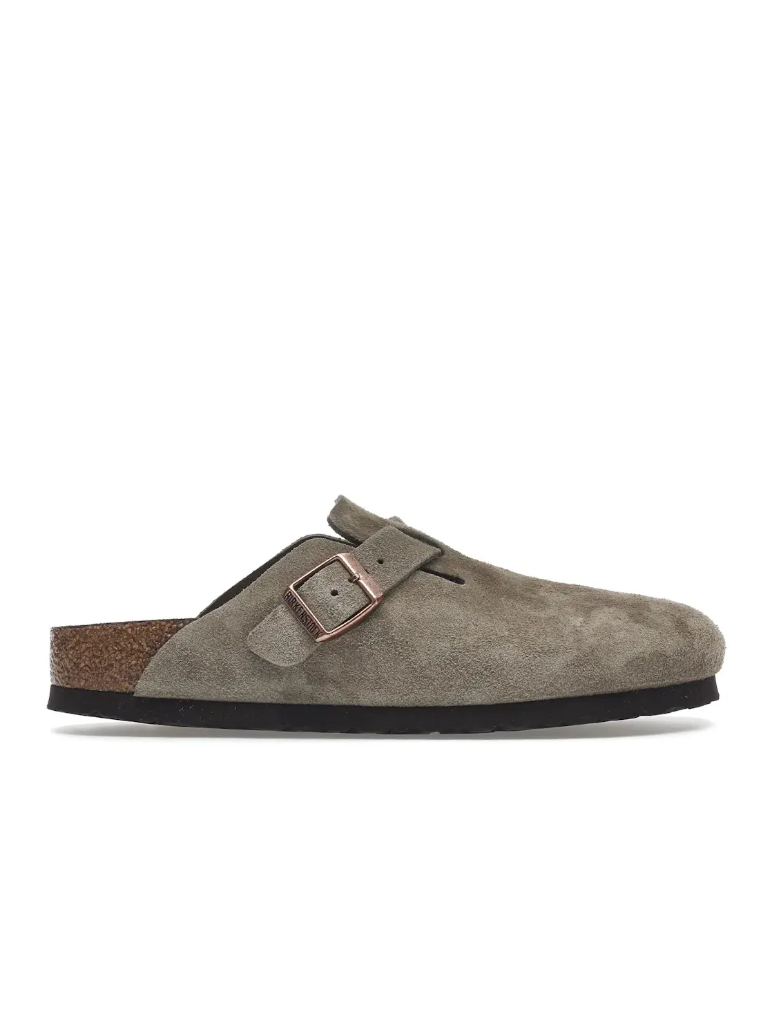Мужские сабо Boston Soft Footbed Birkenstock, Suede Taupe