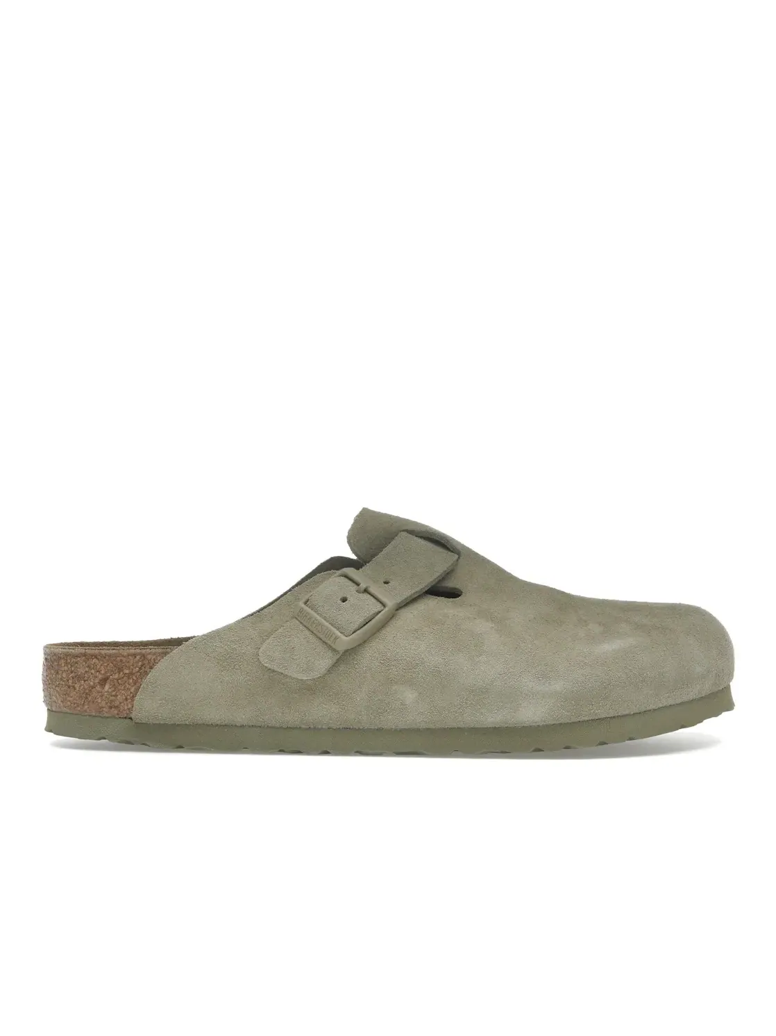 Мужские сандалии-клоги Birkenstock Boston Suede — изображение 1 из 4, хаки