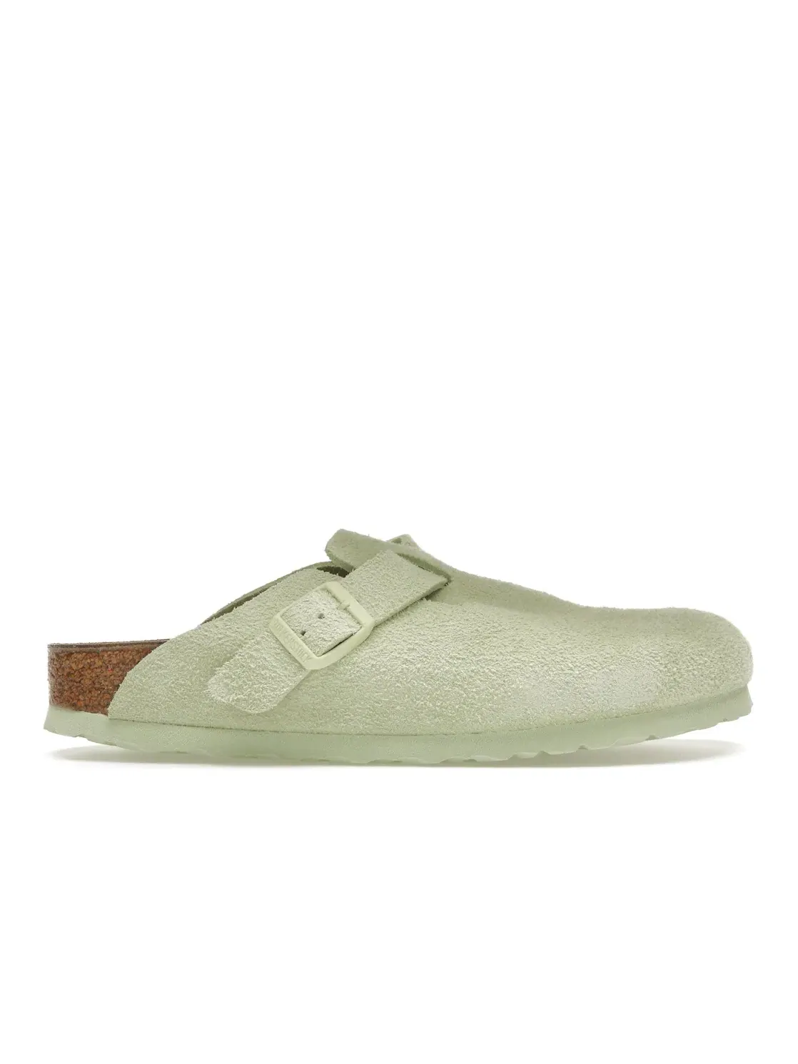 Мужские сандалии на липучке Birkenstock Boston Suede, Faded Lime — изображение 1 из 4