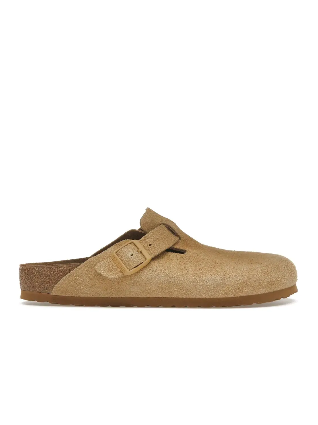 Мужские сандалии-сабо из замши модель Boston Suede Birkenstock — изображение 1 из 4, кремовый