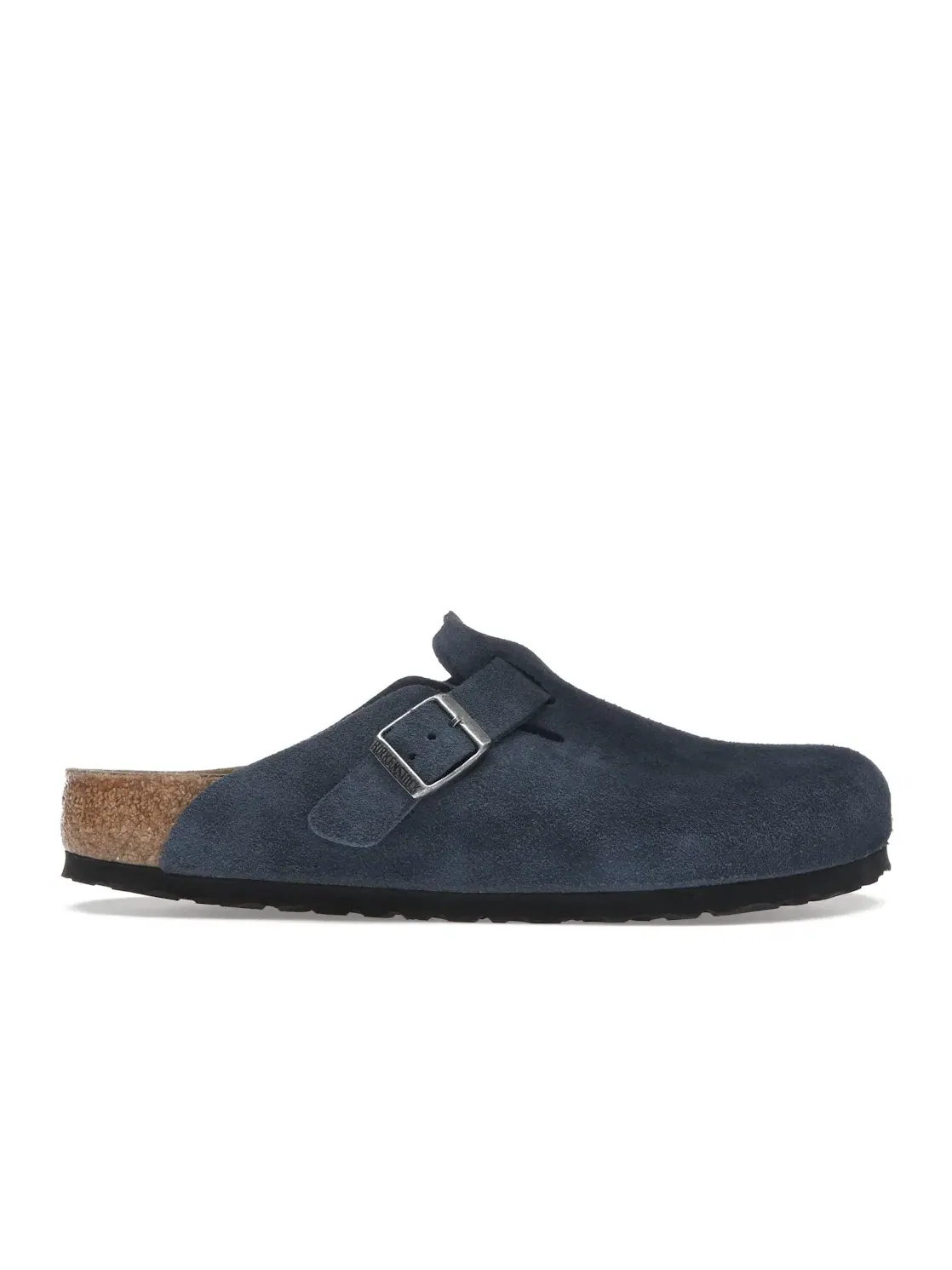 Мужские сандалии закрытые замшевые Birkenstock Boston Suede — изображение 1 из 4, темно-синий